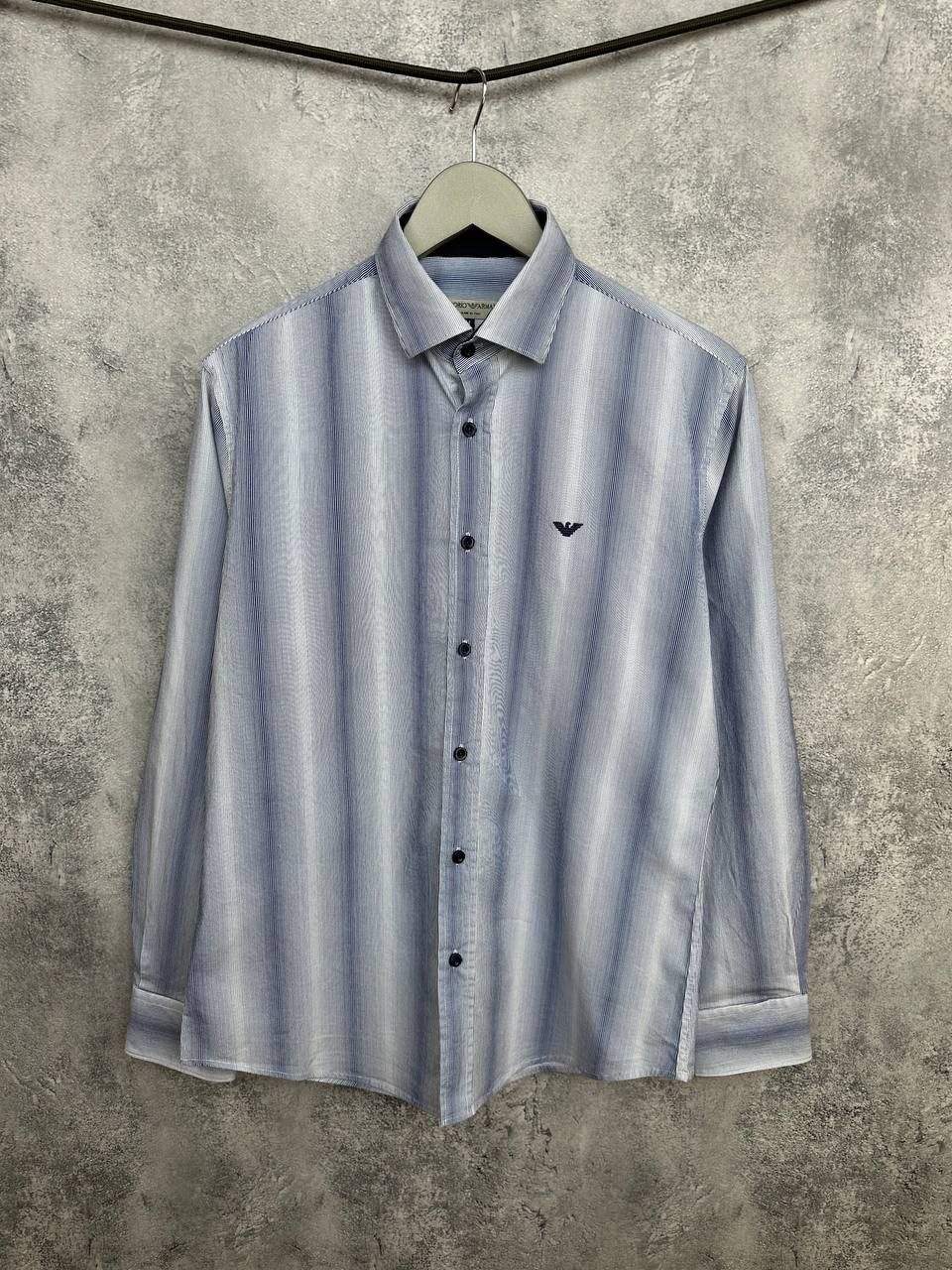 Emporio Armani Emporio Armani Vintage Striped Button Up Shirt Made Italy LS Size US M / EU 48-50 / 2 - 1 Thumbnail