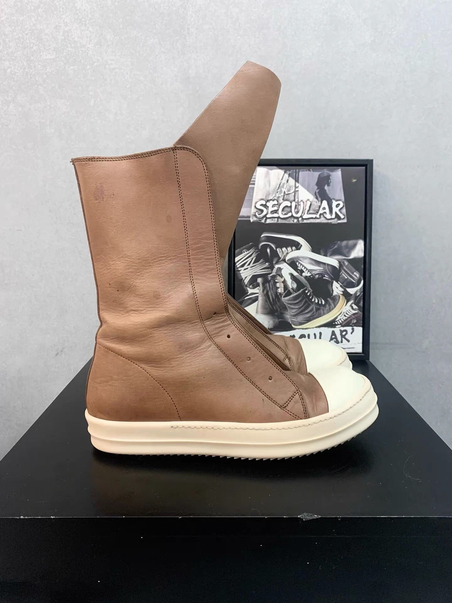 Rick Owens Rick Owens Mainline Leather Long Tongue Boots K34 Size US 6 / EU 39 - 2 Thumbnail