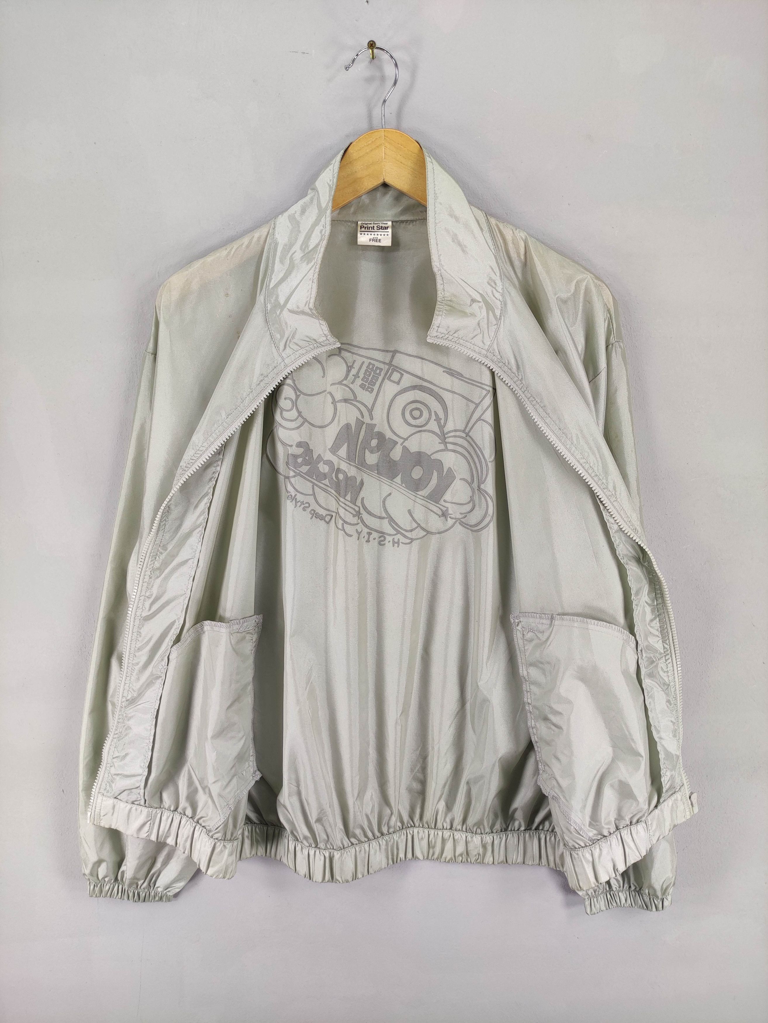 Japanese Brand Vintage Windbreaker Thin Rough Necks By Printstar Size US L / EU 52-54 / 3 - 8 Thumbnail