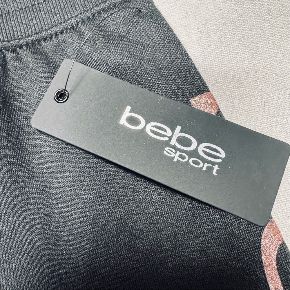 Bebe NWT New Bebe Sport Glitter Logo Stripe Black Jogger Size 1X Size 38" / US 16 / IT 52 - 6 Thumbnail
