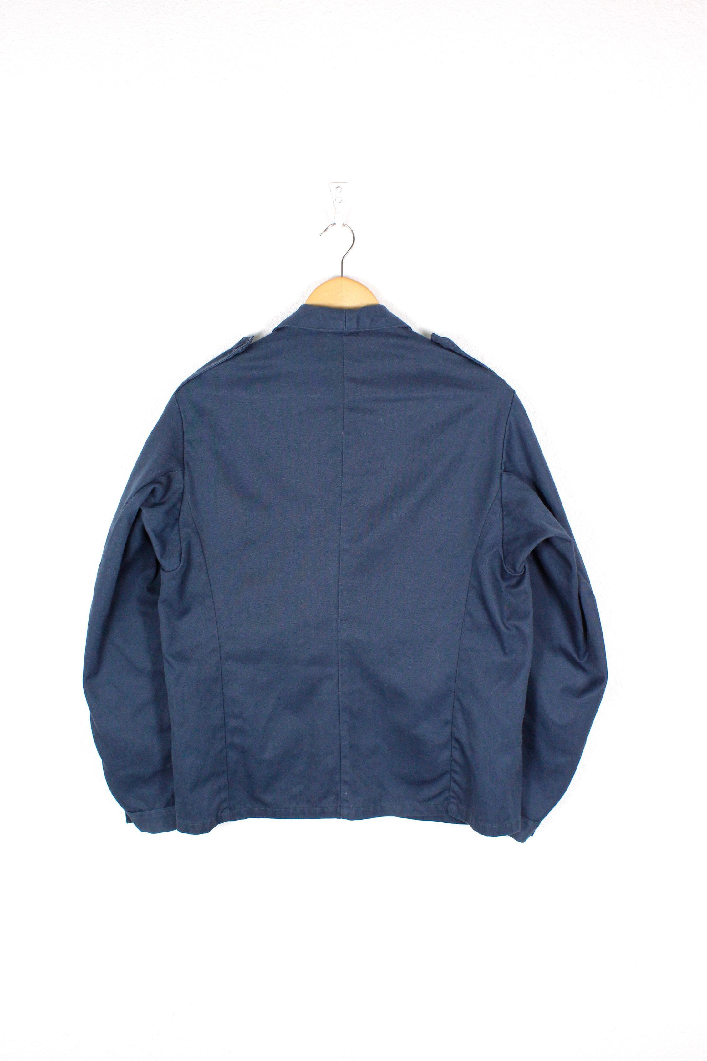 Vintage Vintage Swiss Army Blue Military Civil Chore Jacket Size US S / EU 44-46 / 1 - 4 Thumbnail