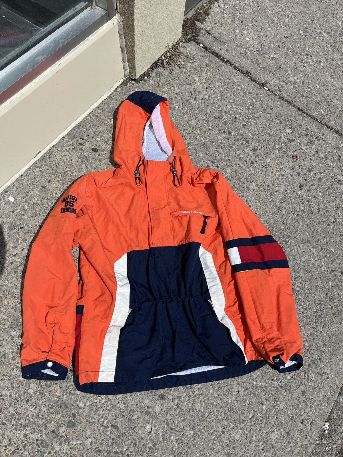 Vintage Tommy hilfiger 3M Big Flag outlet Jacket 90s