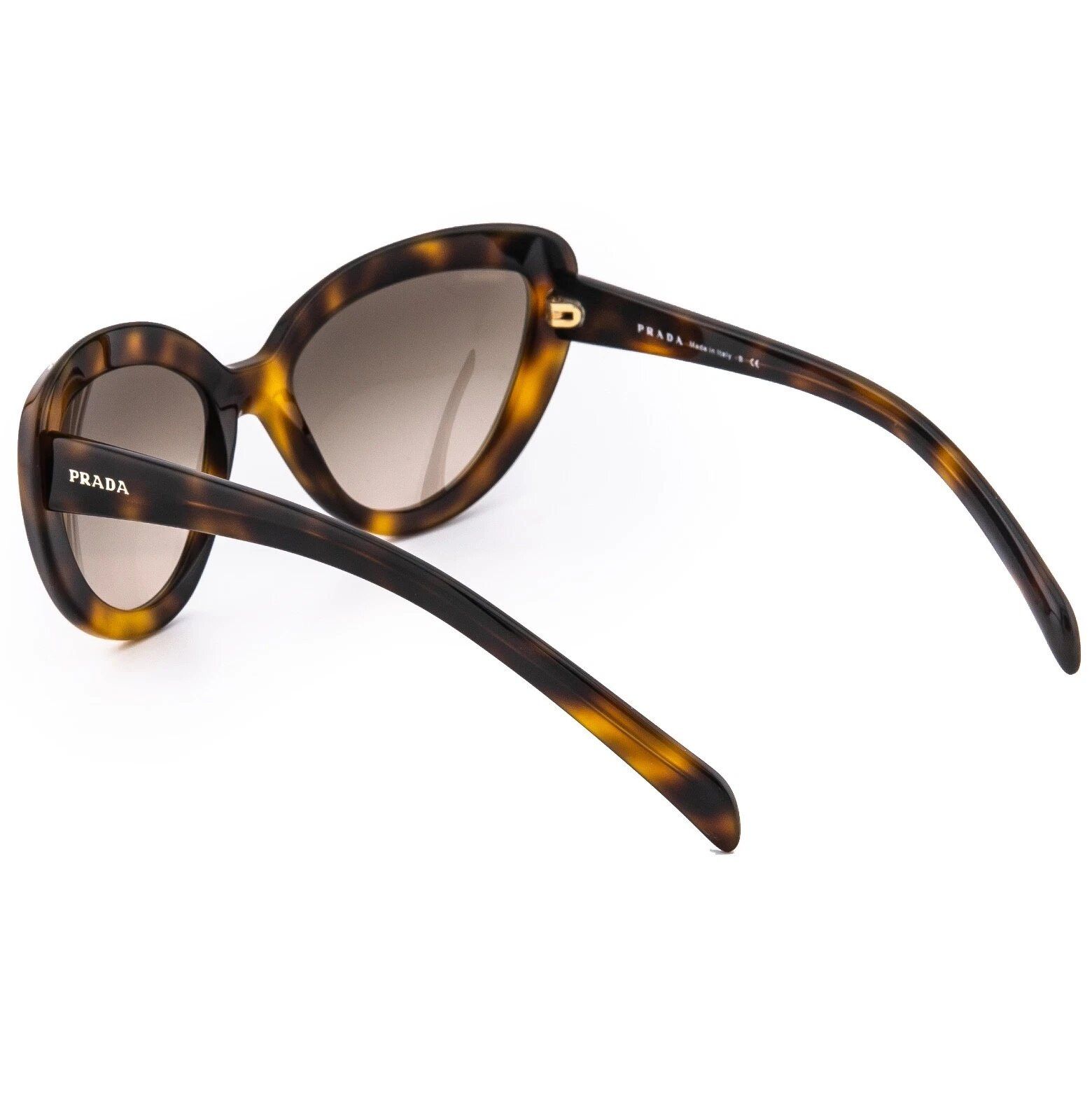 Prada PRADA 08R ORNATE PR08RS Brown Havana Cat Eye Sunglasses 08RS Size ONE SIZE - 2 Thumbnail
