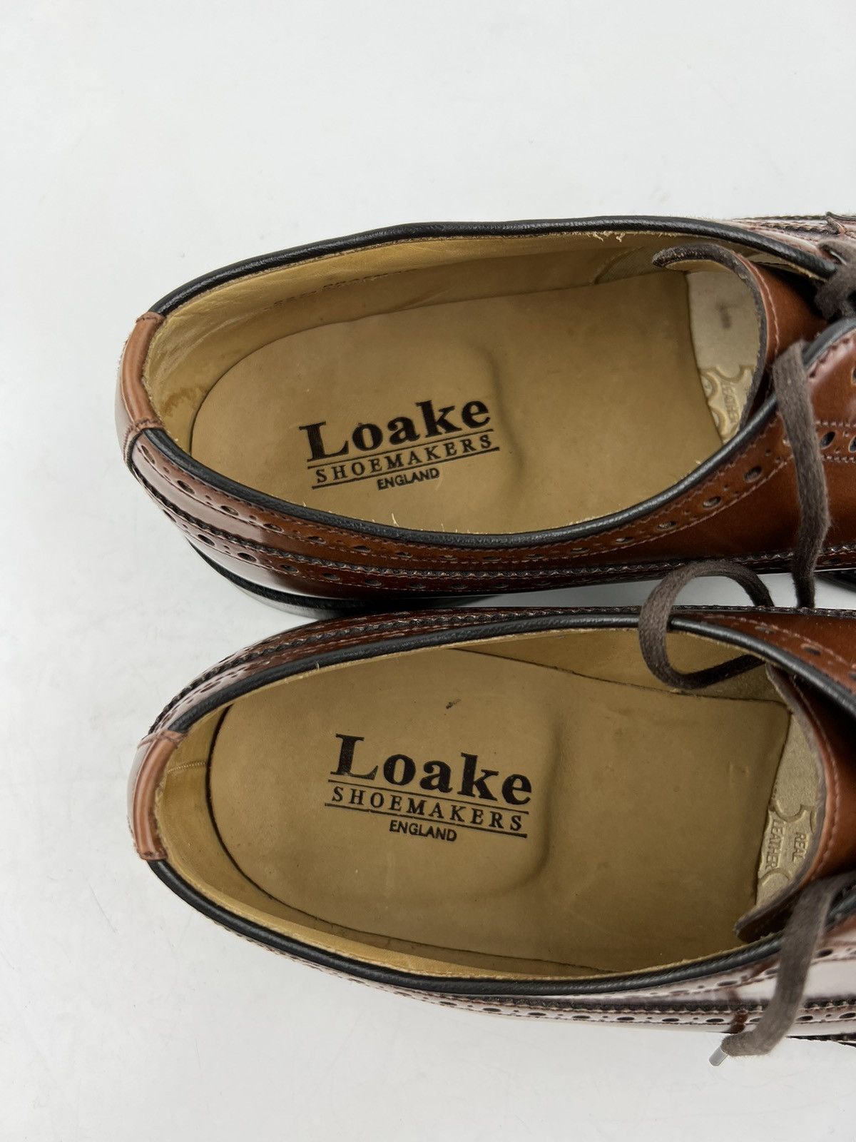 Loake LOAKE Brogues Leather Shoes Made in England Brown Men’s Size US 12 / EU 45 - 19 Thumbnail