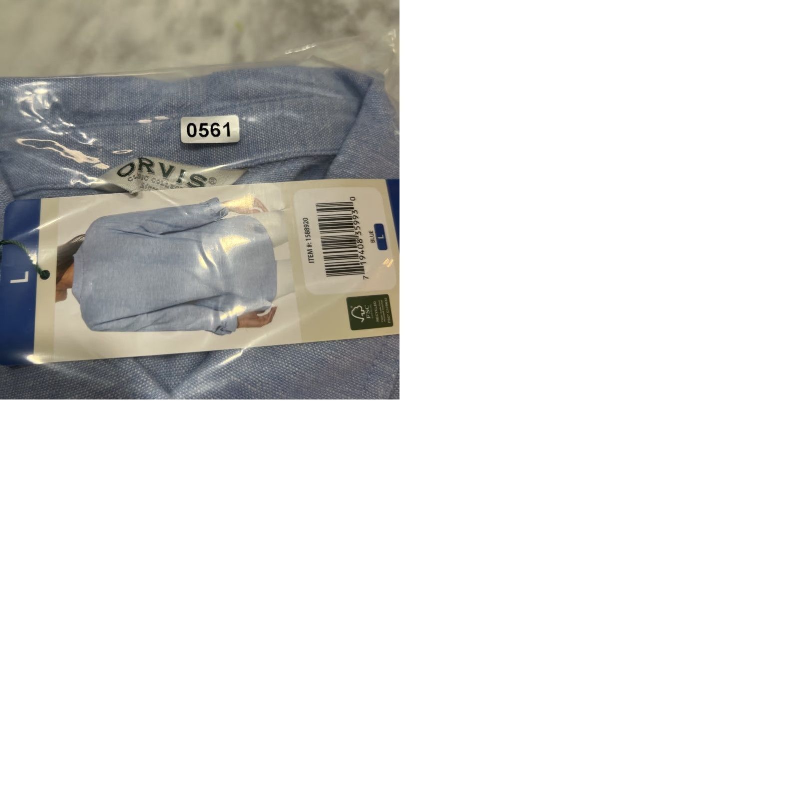 Orvis Orvis Linen Blend Shirt Top Womens Large Blue Button Down Long Sleeve Roll NWT Size L / US 10 / IT 46 - 10 Thumbnail