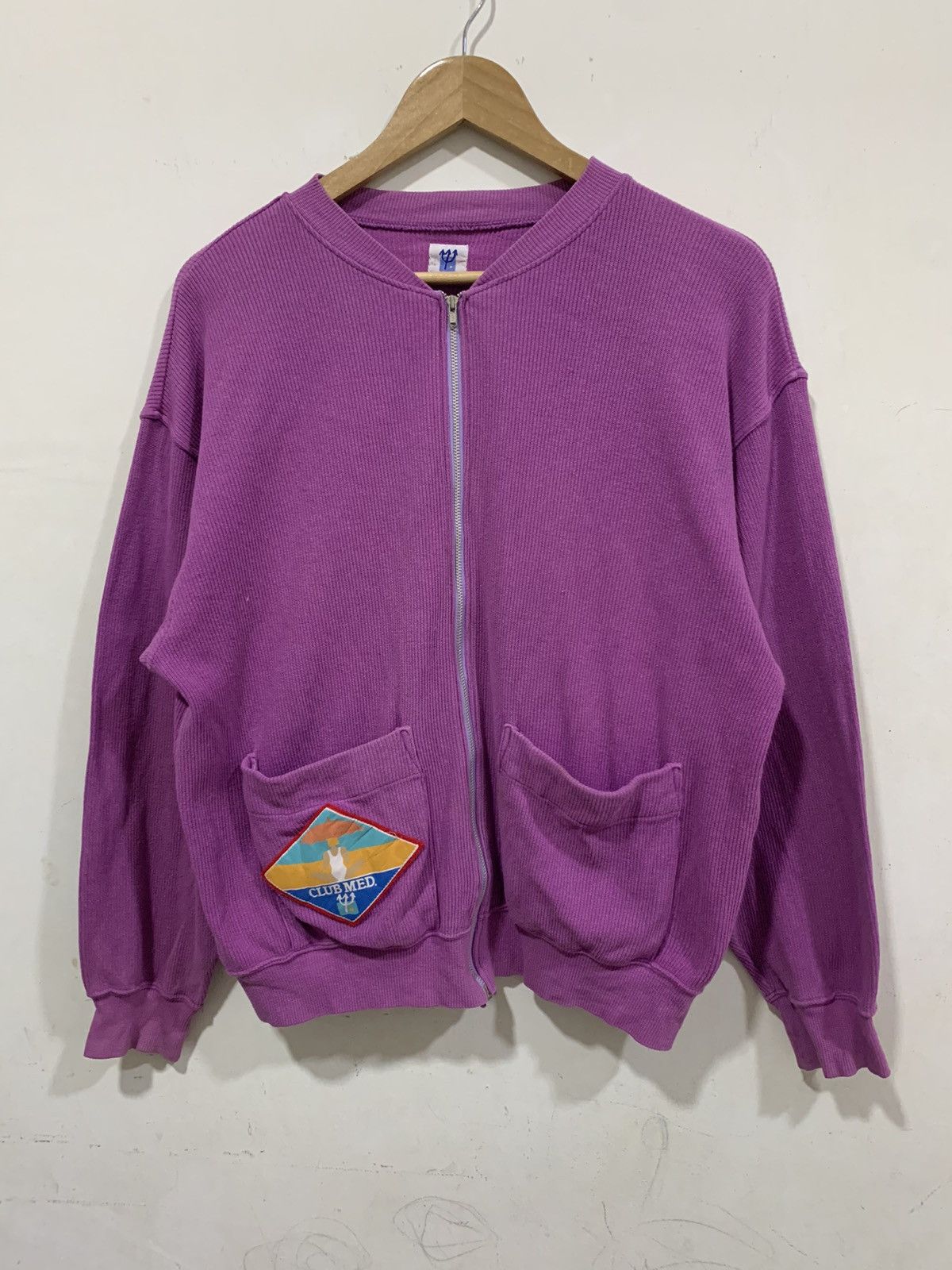 Vintage Vintage Club Med Zip-Up Sweater Size US M / EU 48-50 / 2 - 1 Thumbnail