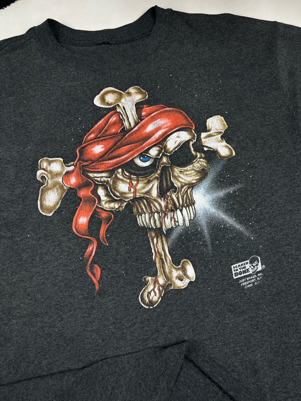 Vintage Vintage 1992 Just Brass bad to the bone tee 3D Emblem Shirt Size US XL / EU 56 / 4 - 2 Thumbnail