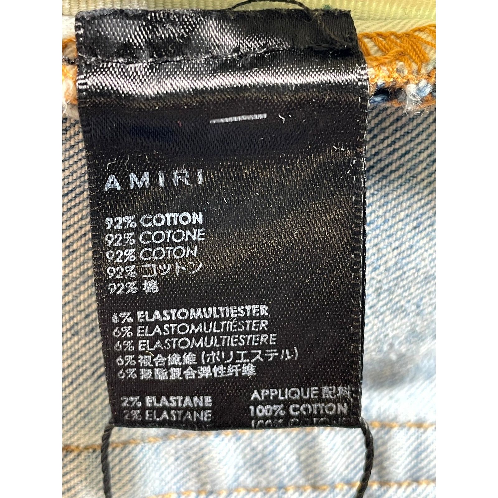 Amiri Amiri Mx1 Black Patch Light Wash Jeans Size US 38 / EU 54 - 6 Thumbnail