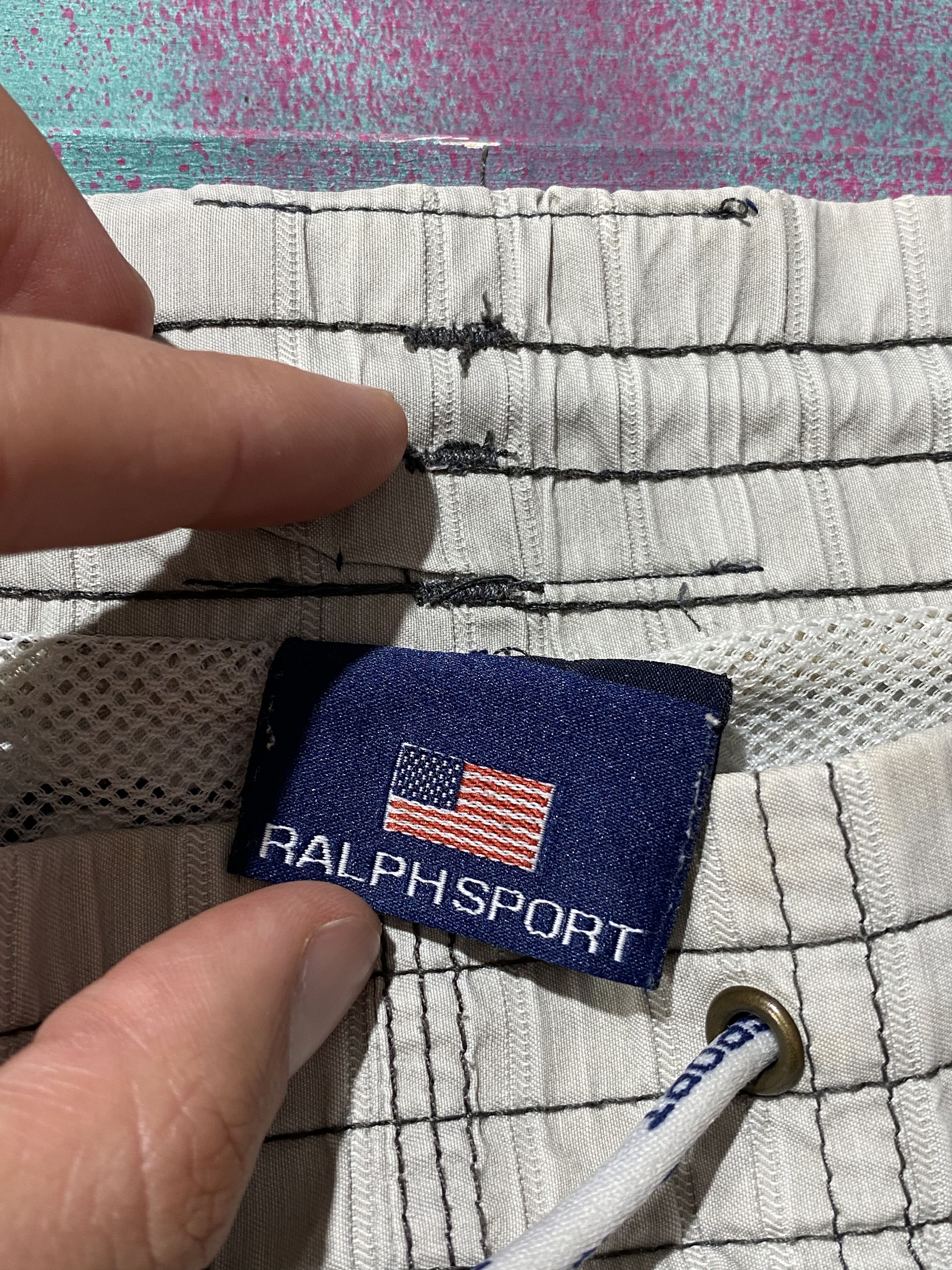 Polo Ralph Lauren Vintage Y2K Ralph Lauren Sport Shorts Distressed Logo style Size US 34 / EU 50 - 8 Thumbnail