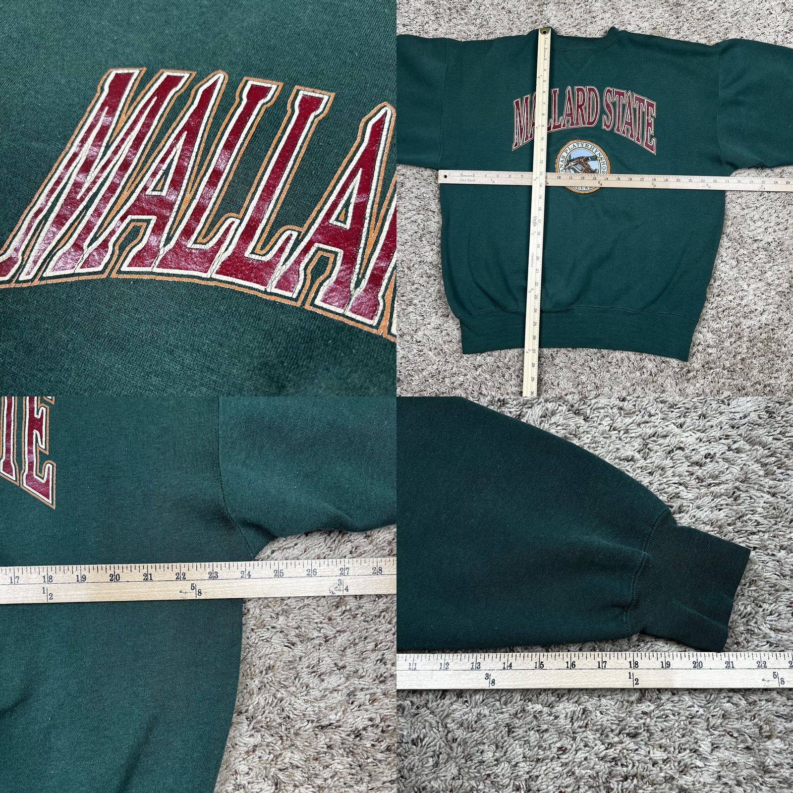Vintage VINTAGE Midwest Mallard State Duck Graphic Gusset Crewneck Large Hunting Sweatshirt Mens Size US L / EU 52-54 / 3 - 8 Thumbnail