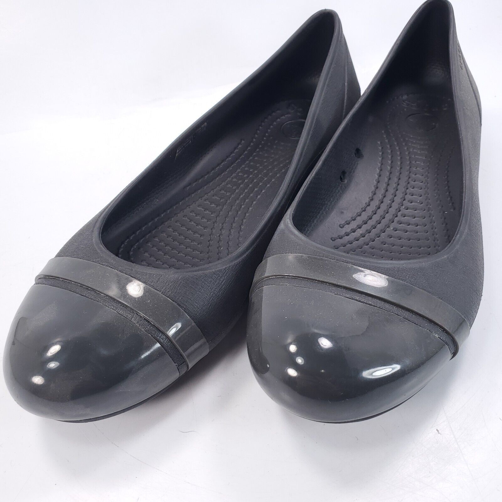 Crocs Crocs Ballet Flat Womens Size 9 Black Rubber Round Toe Size US 9 / IT 39 - 8 Thumbnail