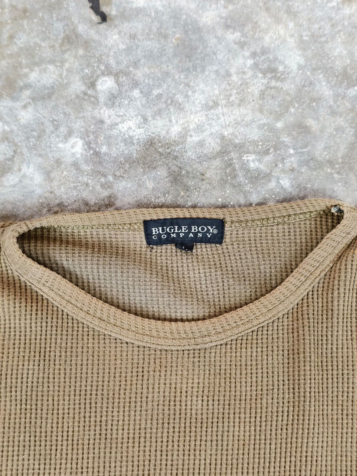 Bugle Boy × Vintage Vintage Bugle Boy Waffle Long Sleeve T-Shirt Size US L / EU 52-54 / 3 - 5 Thumbnail