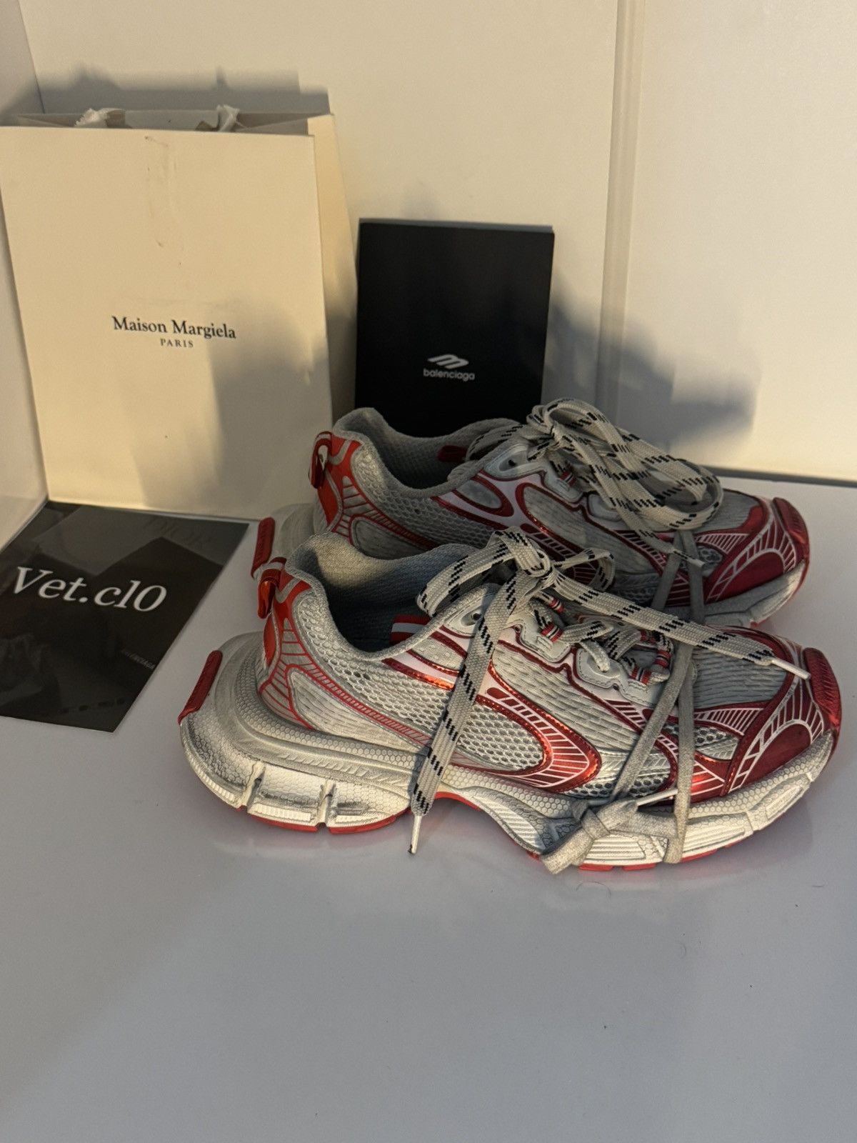 Balenciaga ✅Balenciaga 3xl White red 42 Size US 9 / EU 42 - 3 Thumbnail