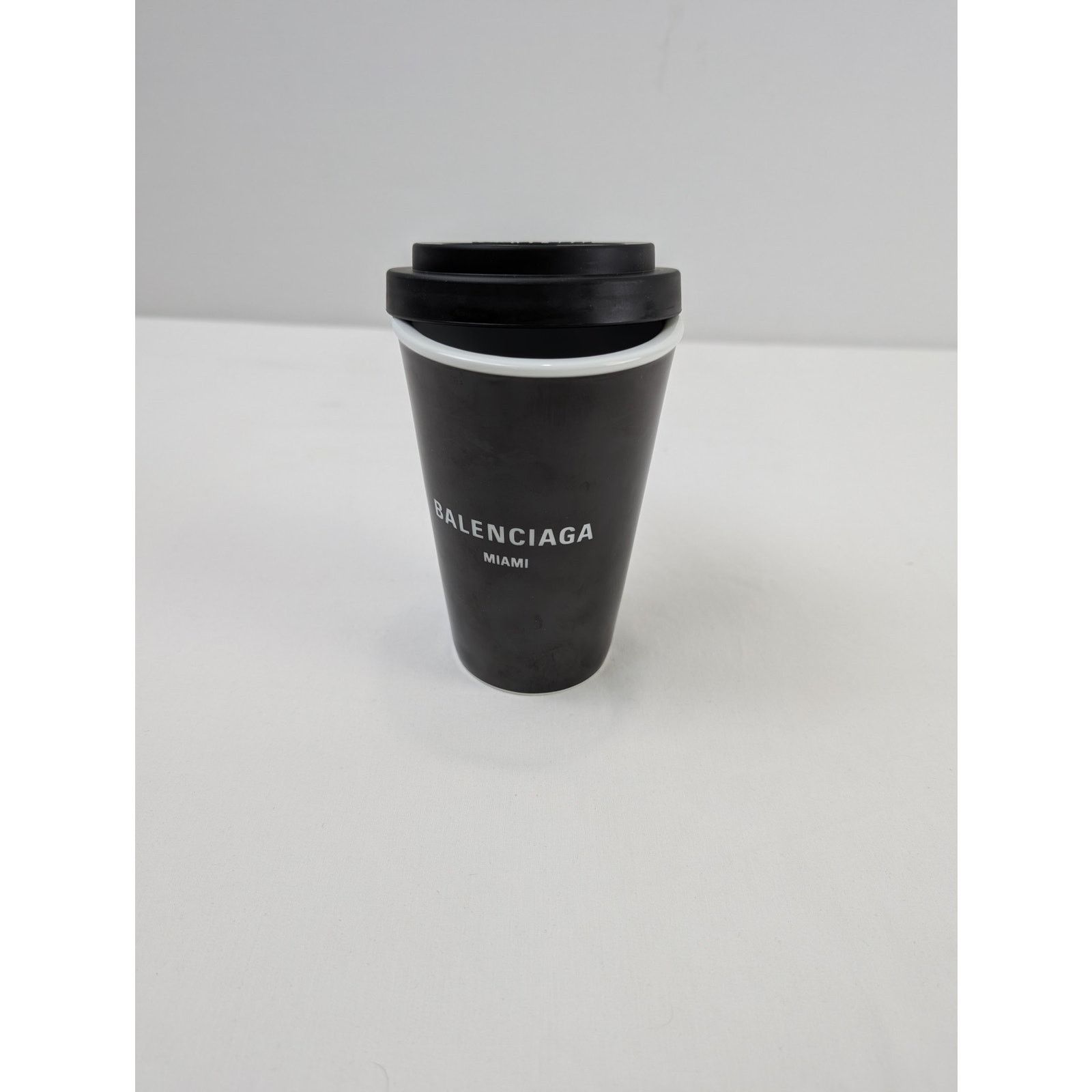 Balenciaga o1rshd1 Q:4/ Size: OS / Miami Porcelain Coffee Cup Mug Black Size ONE SIZE - 4 Thumbnail