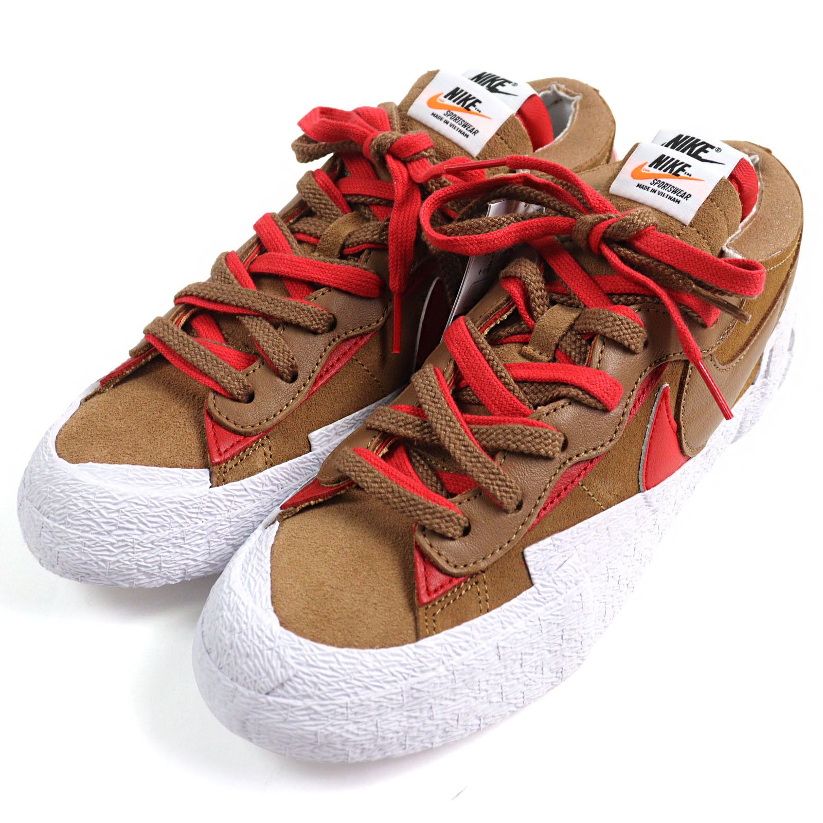 Sacai Sacai×Nike Blazer Low Leather Sneakers Leather Shoes Dd1877 200 in Brown, Men's