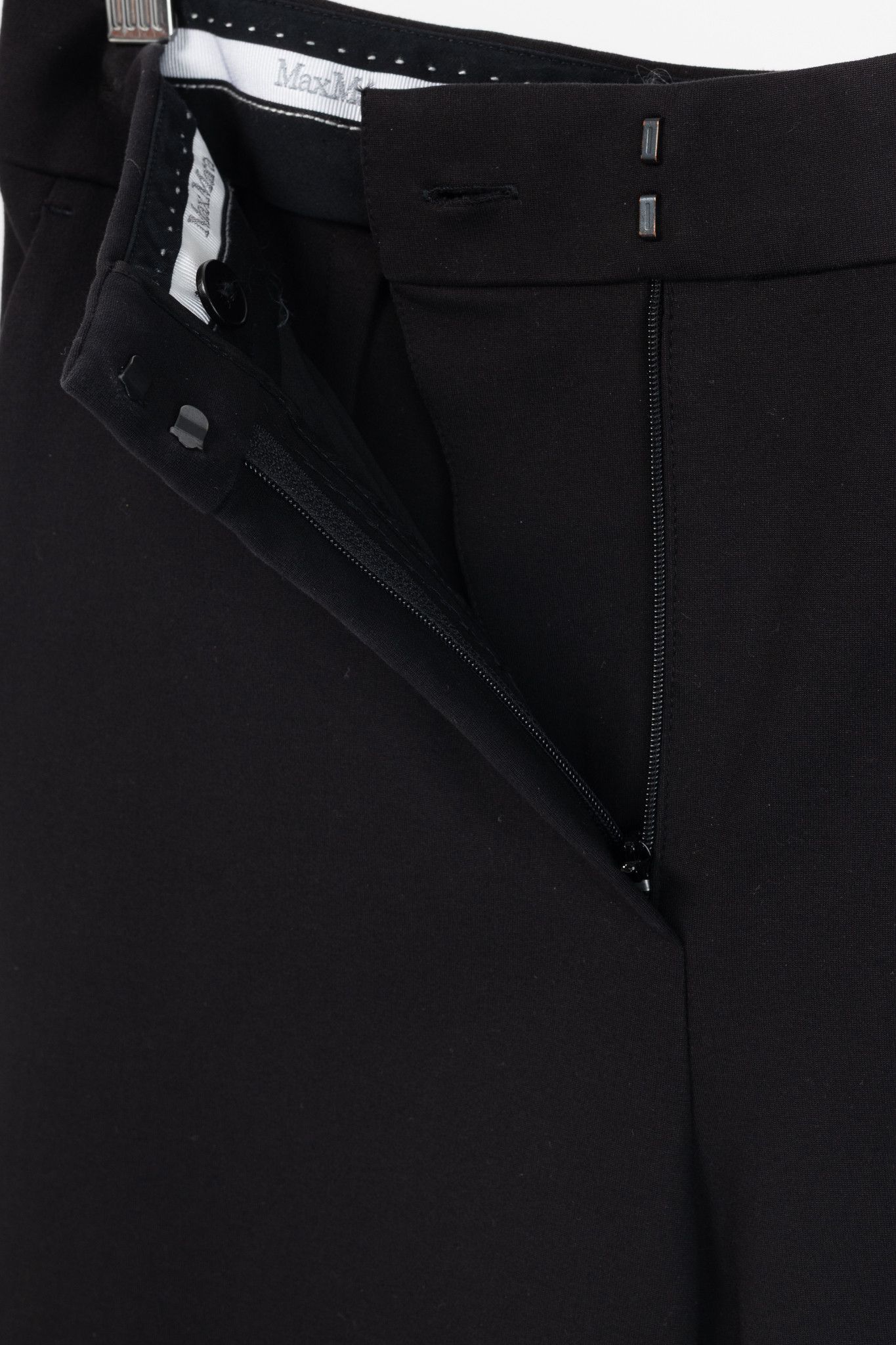 Max Mara Black Ponte Skinny-Cut Pants