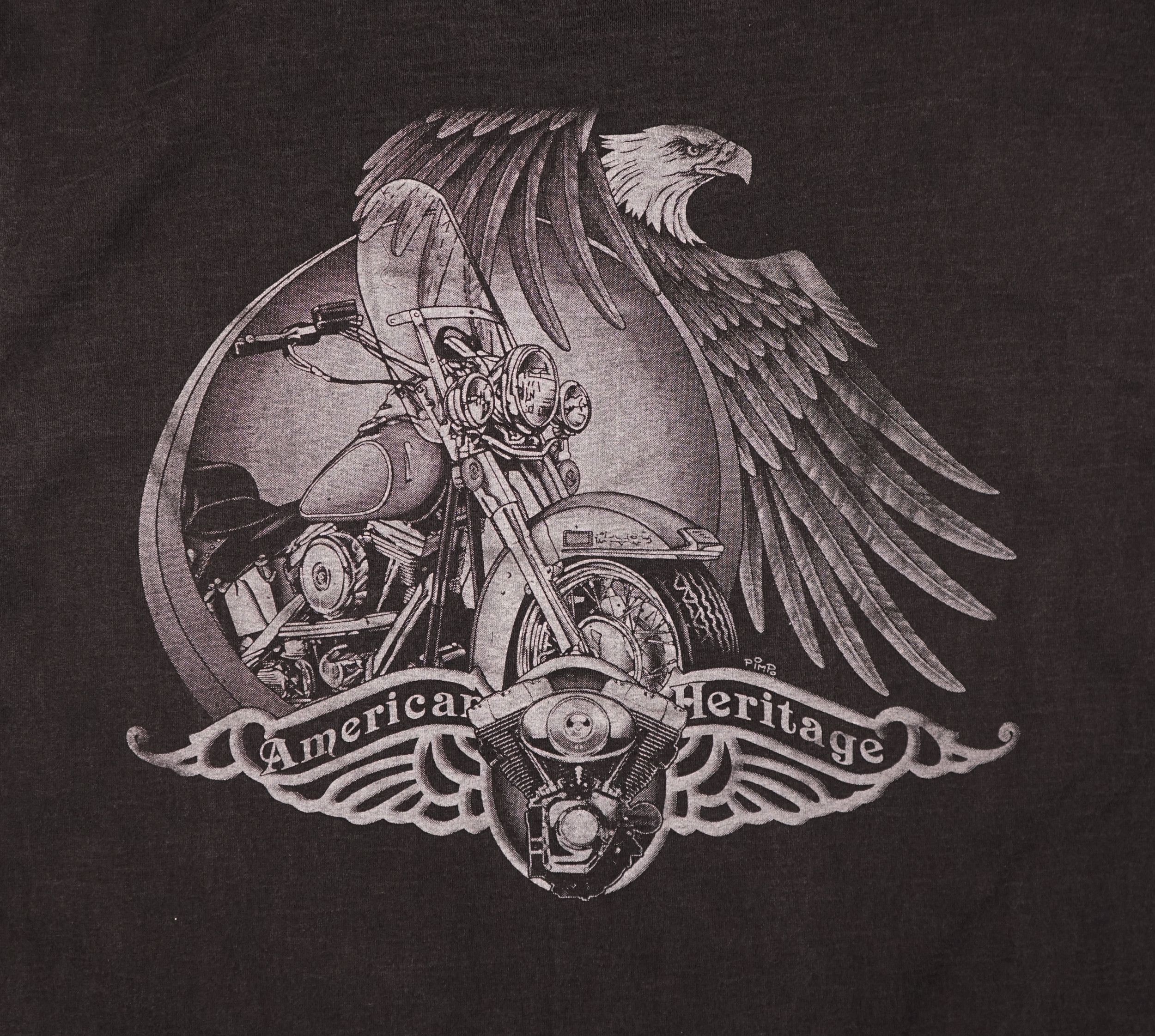 Harley Davidson × Vintage × West Coast Choppers Vintage 1990s Thunder Motorcycles T-Shirt American Heritage Size US L / EU 52-54 / 3 - 6 Thumbnail
