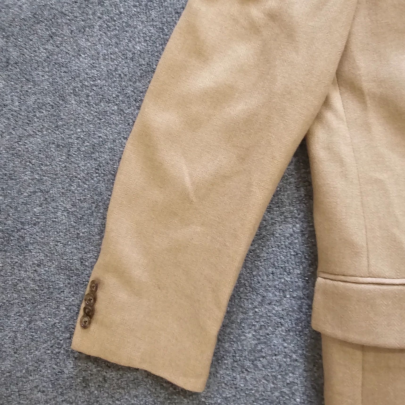 Joseph Abboud Joseph Abboud Blazer Mens 44L Beige Tan Cashmere 3 Button Sport Coat Business Blazer Size 44R - 6 Thumbnail