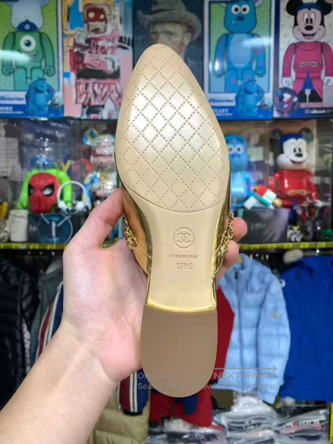 Chanel chanel gold chain slide sandals size 37.5. Size US 7.5 / IT 37.5 - 7 Thumbnail