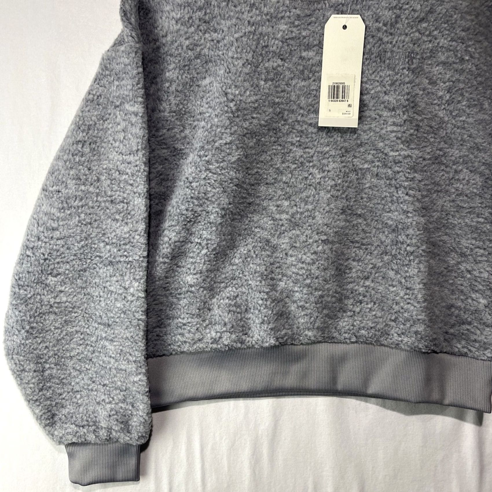Levi's Levis Sweater Womens Small Gray Meadow Fleece Crew Pullover Sweatshirt Size S / US 4 / IT 40 - 4 Thumbnail