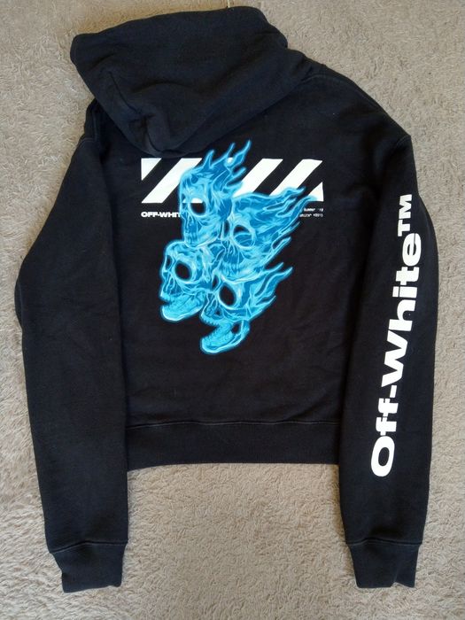 Off white diagonal store skulls hoodie