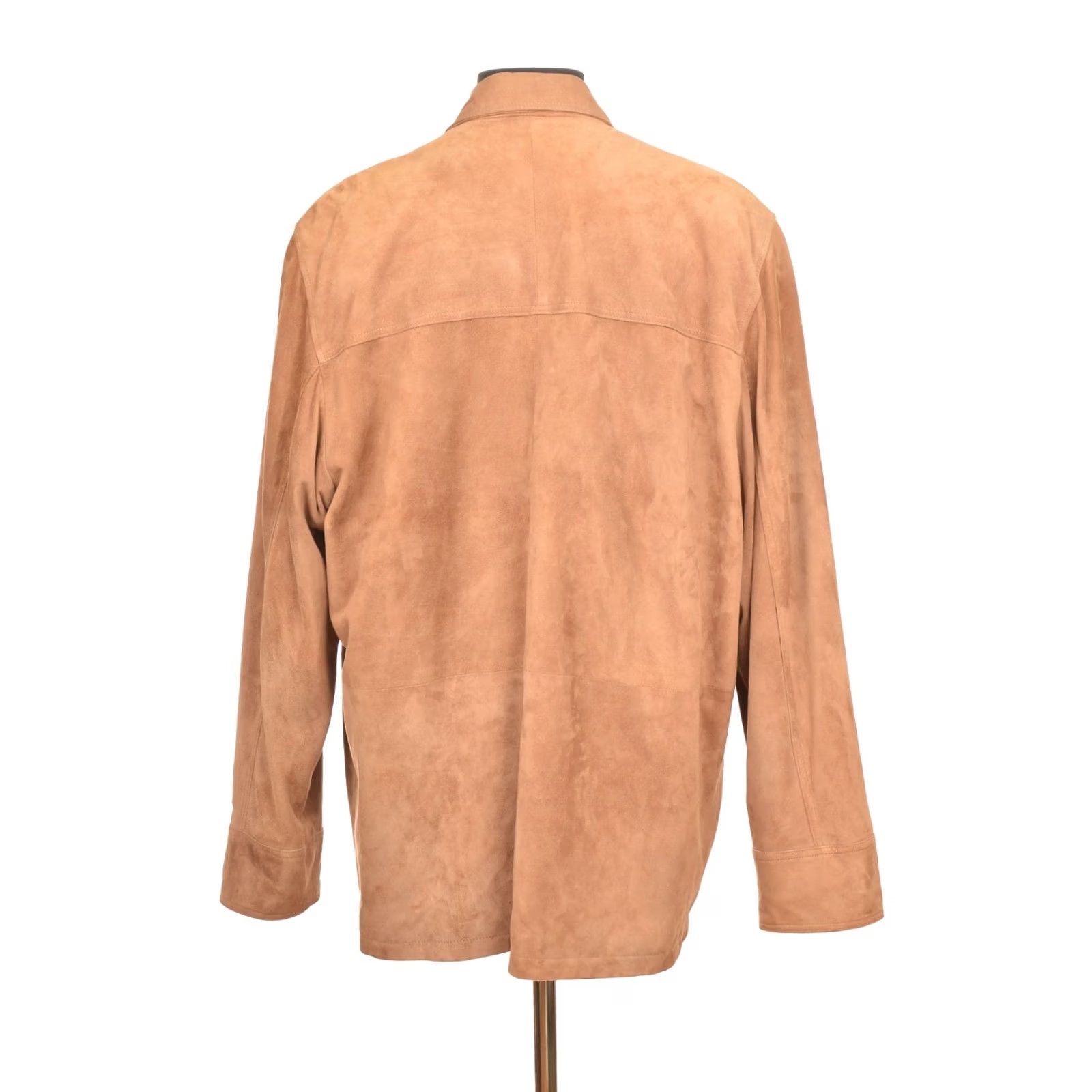 Vintage Gian Mori Jacket Brown Leather Button Jacket Blazer Size M Mens Size 40R - 3 Thumbnail