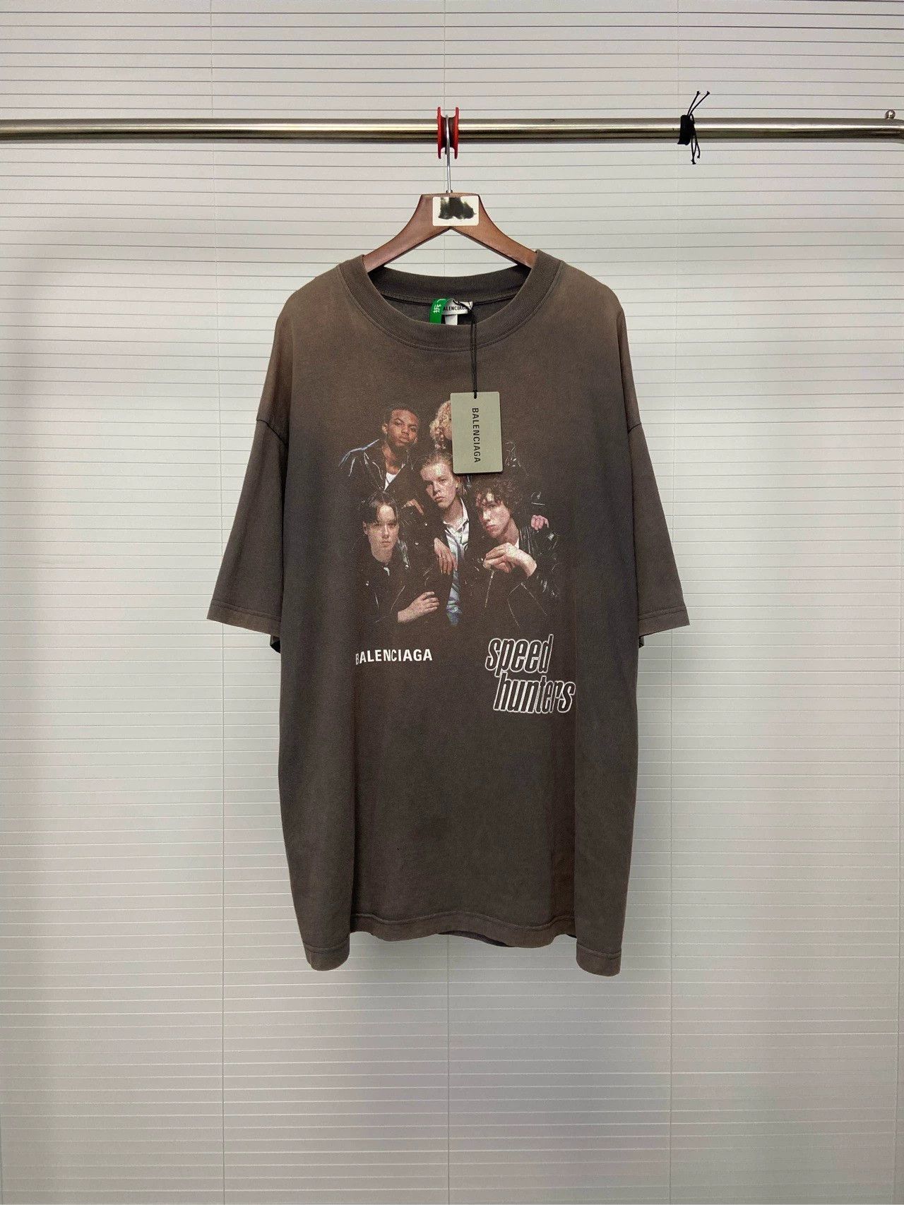 Balenciaga Balenciaga Speed Hunter series portrait print logo retro loose short sleeved shirt Size US S / EU 44-46 / 1 - 1 Thumbnail