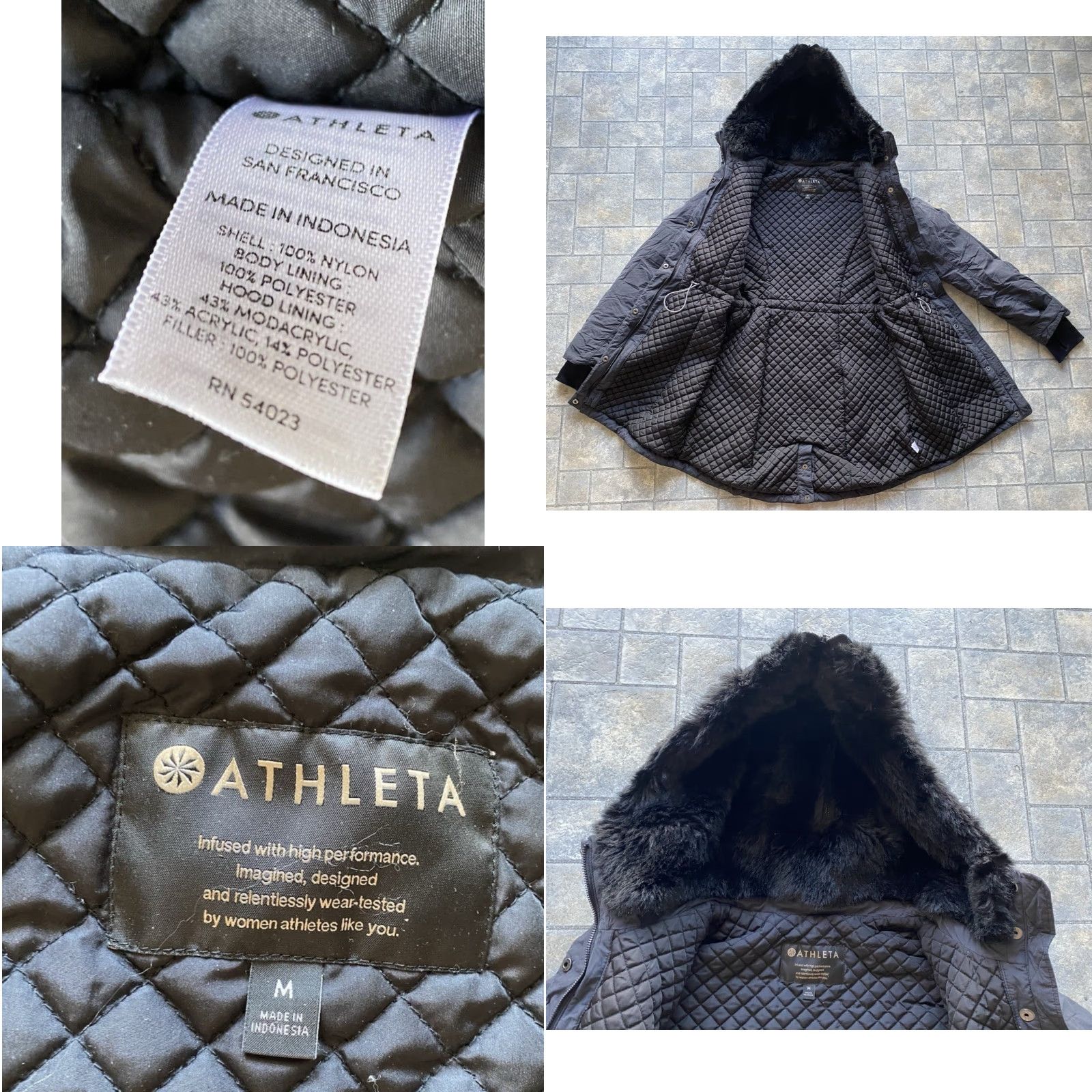 Athleta ATHLETA District Parka Jacket Women’s M Black Jacket Parka Size M / US 6-8 / IT 42-44 - 9 Thumbnail