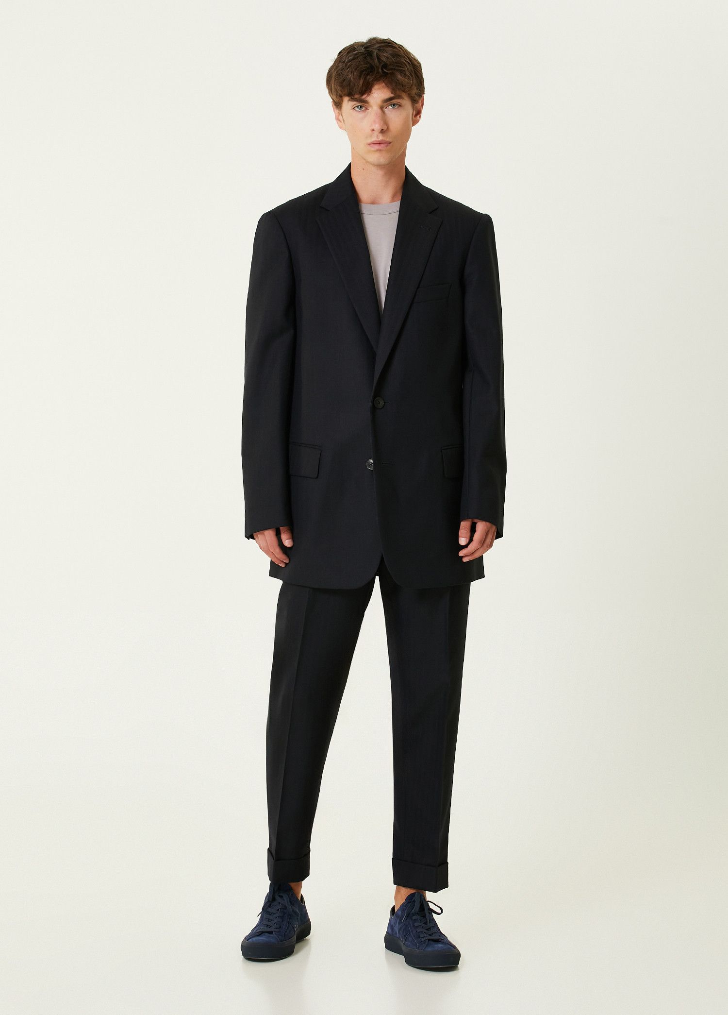 Dries Van Noten DRIES VAN NOTEN Blunt navy blue wool blazer Medium Size 38R - 3 Thumbnail