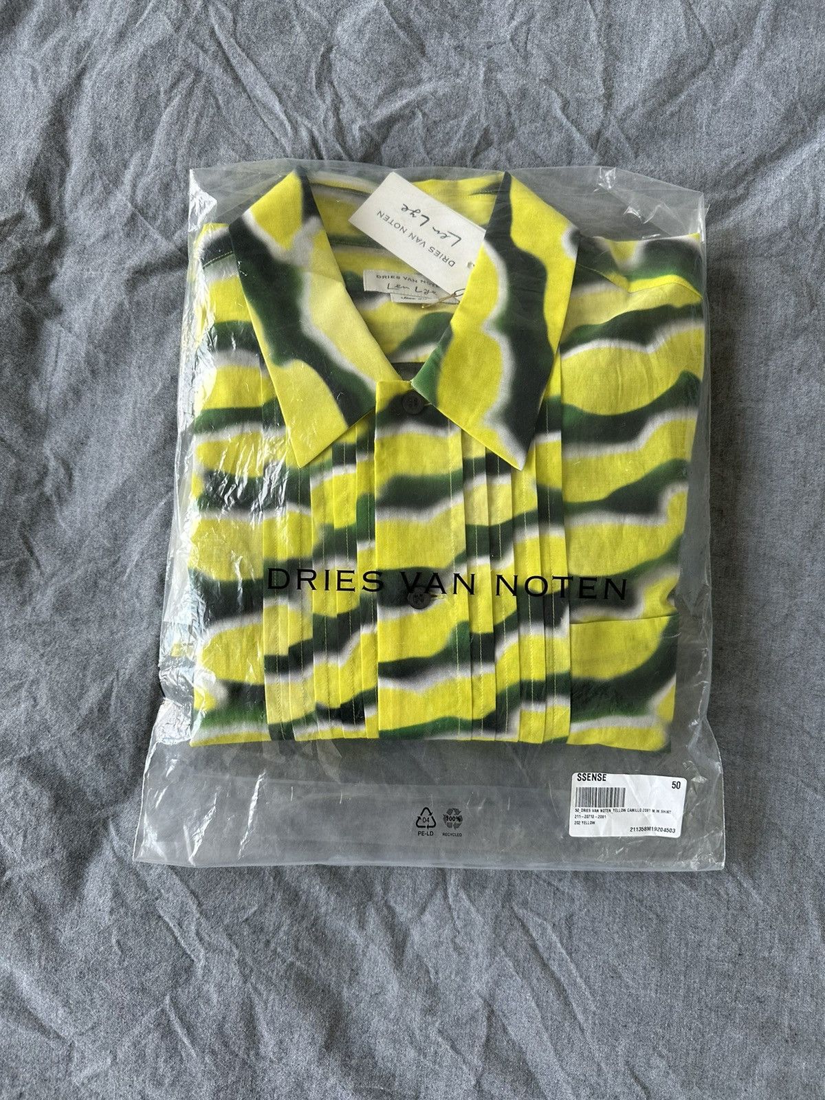 Dries Van Noten Dries Yellow Len Lye Edition Camillo Short Sleeve Shirt Size US M / EU 48-50 / 2 - 7 Thumbnail