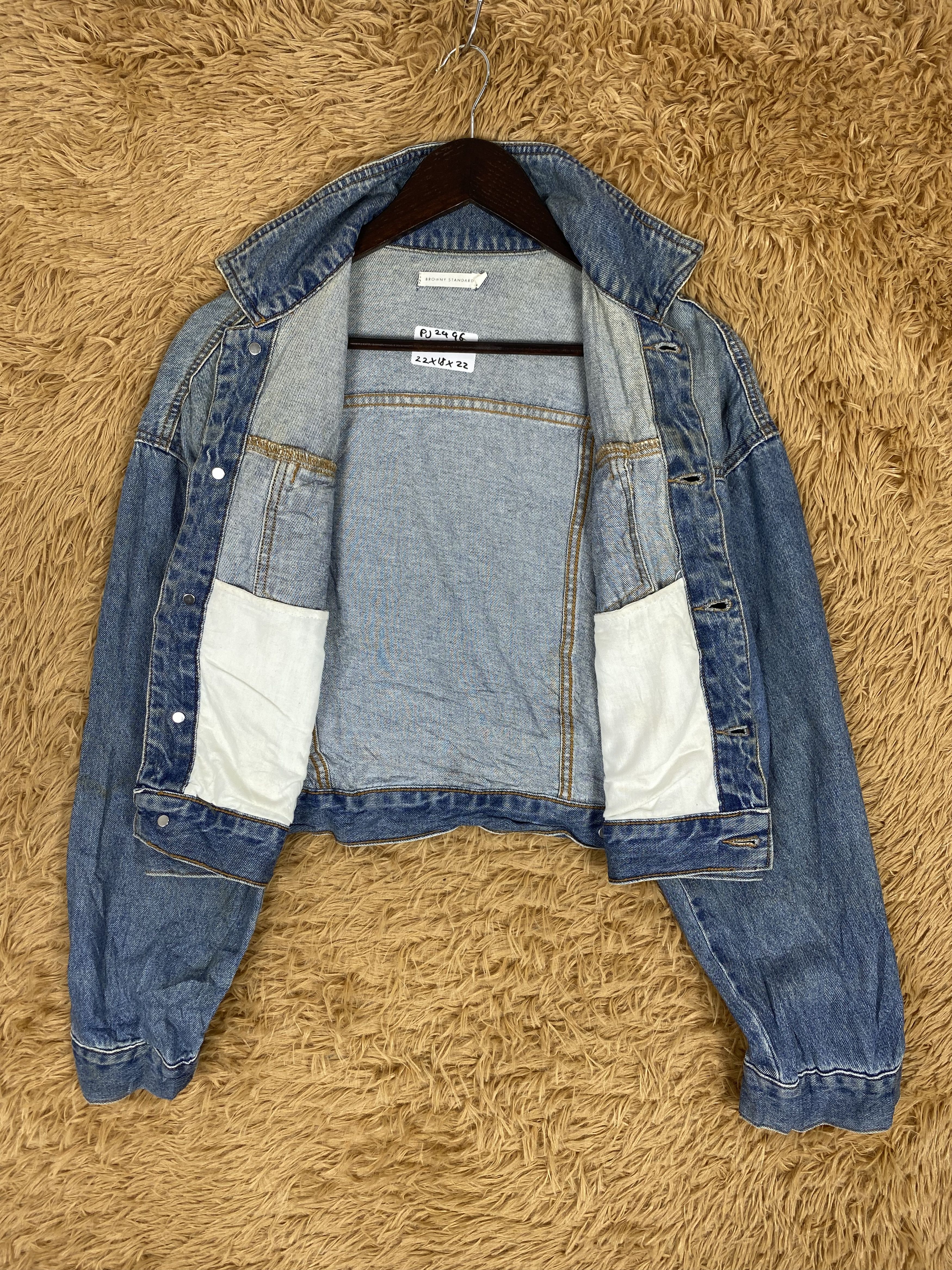 Japanese Brand Vintage Browny Standard Denim Jacket PJ2496 Size S / US 4 / IT 40 - 5 Thumbnail