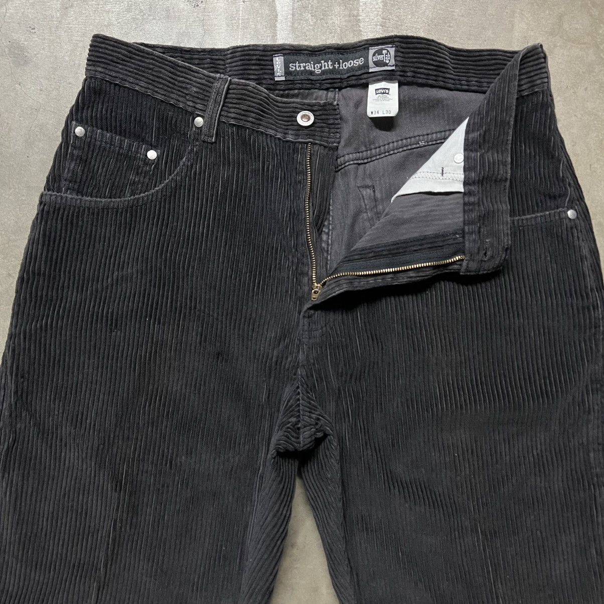 Levi's × Levi's Vintage Clothing × Vintage Vintage 90’s Levi’s Silver-Tab Grey BAGGY Corduroy Pants Size US 34 / EU 50 - 6 Thumbnail