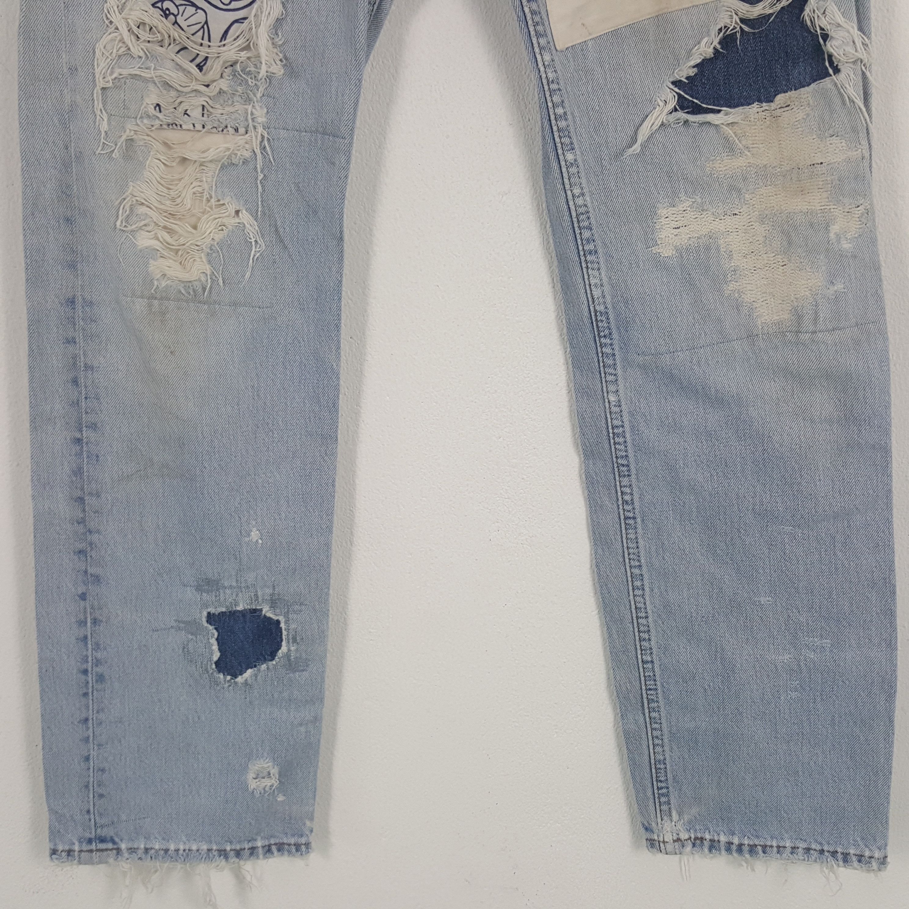 Levi's × Vintage Vintage Levi Strauss & CO Distressed Style Patchwork Jeans Size US 28 / EU 44 - 3 Thumbnail