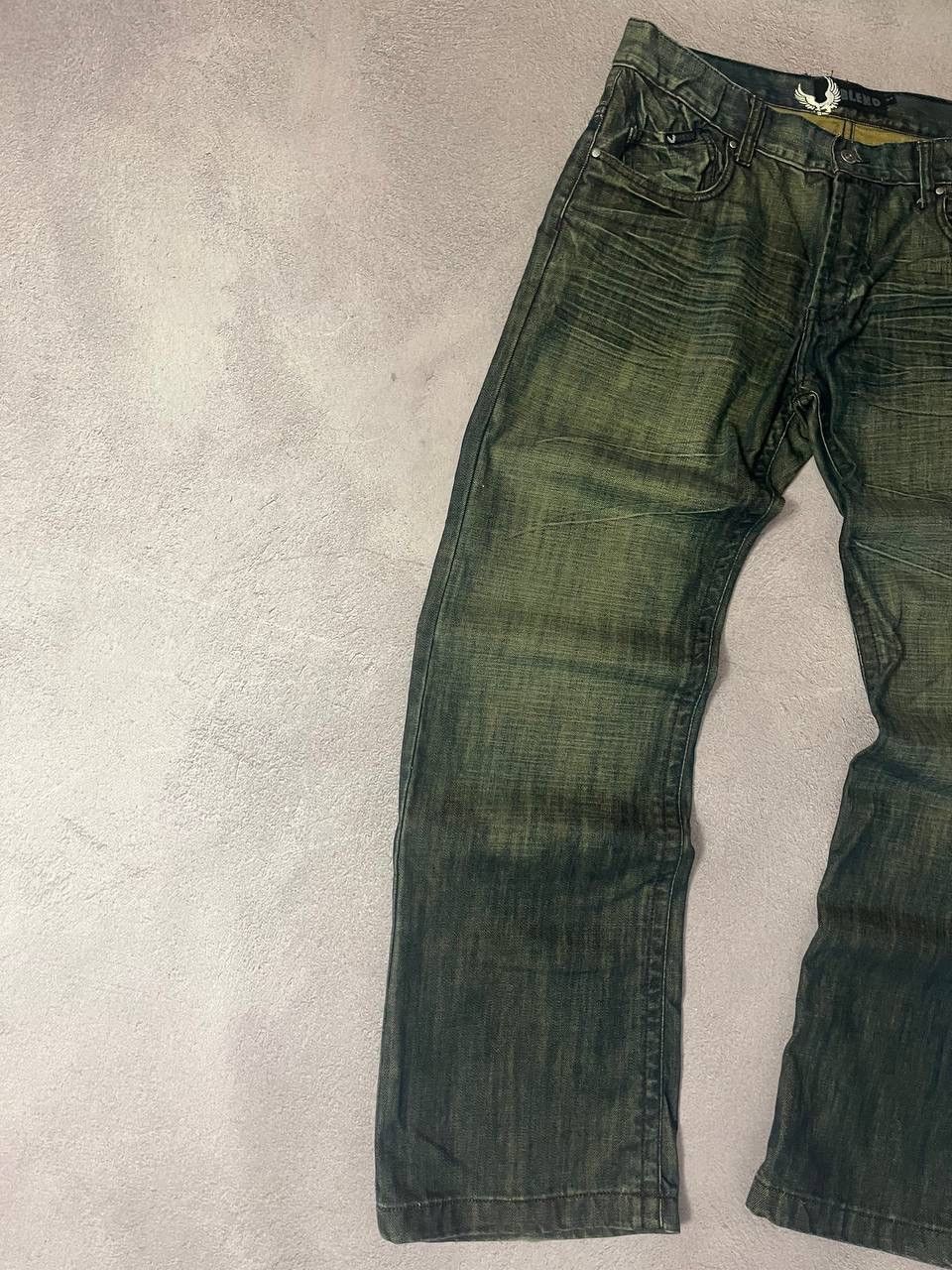 Faded Crash denim thrashed y2k distressed jeans