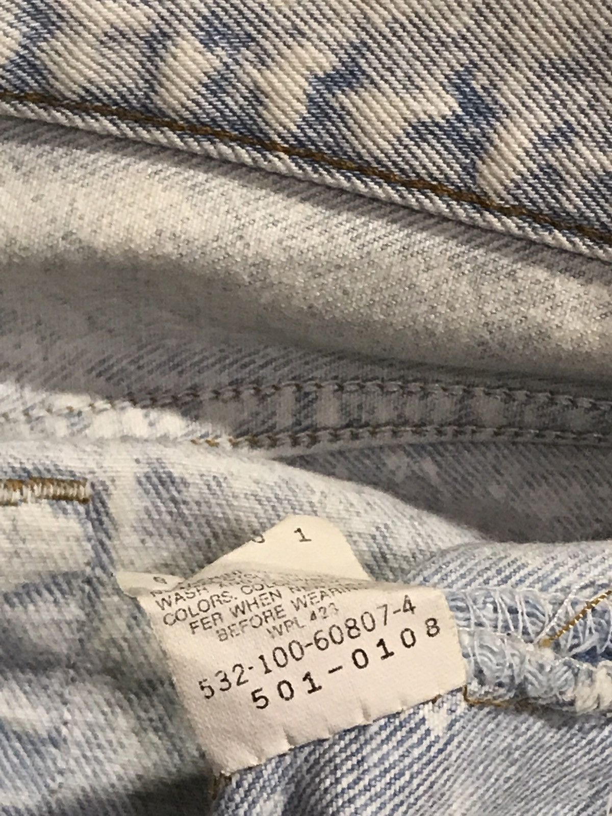 Levi's Vintage 90s Levi’s 501 Denim Jeans Blue/White 29x30 Usa Size US 29 - 13 Thumbnail