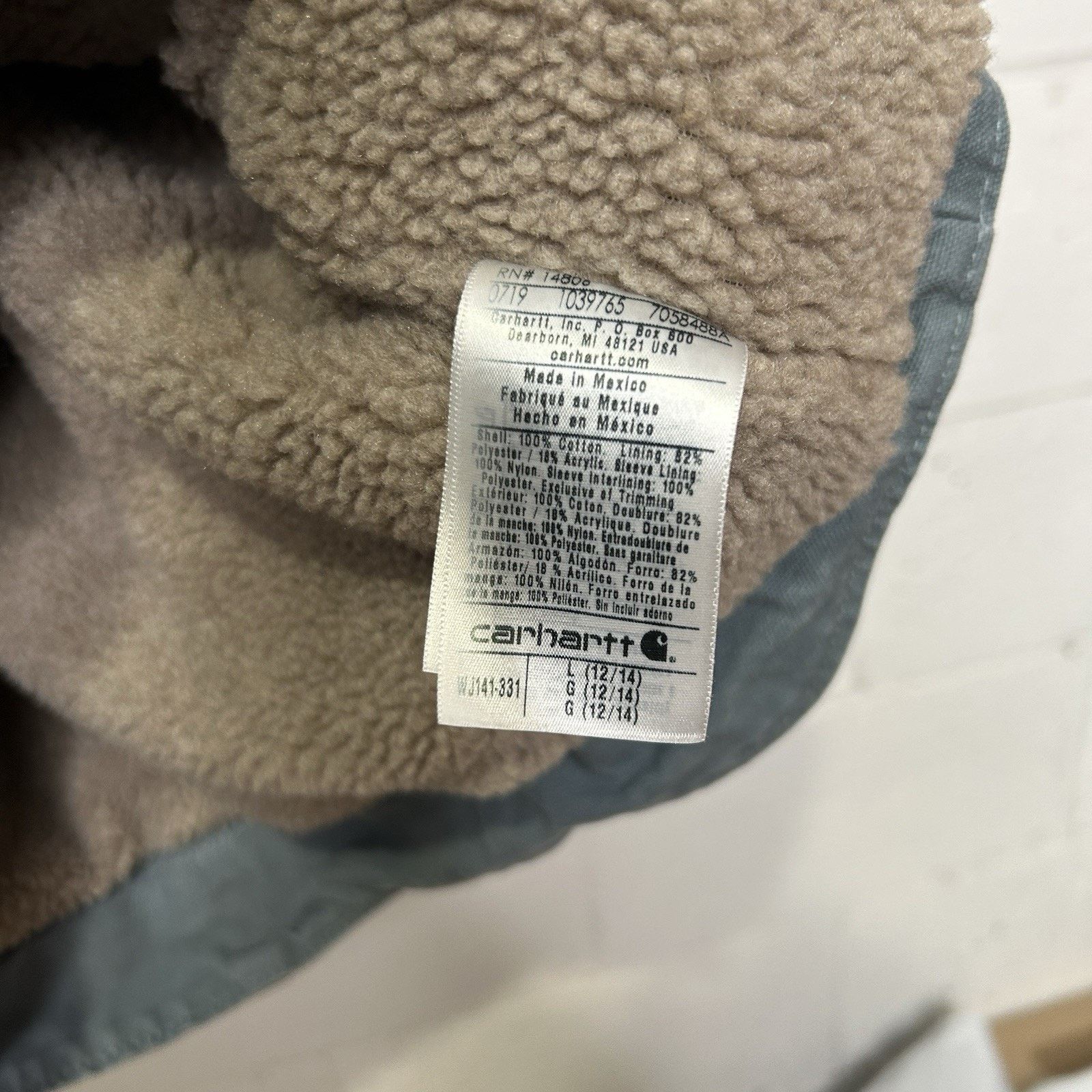 Carhartt Carhartt Sherpa-Lined Hooded Detroit Jacket “Sea Glass” Size L / US 10 / IT 46 - 5 Thumbnail