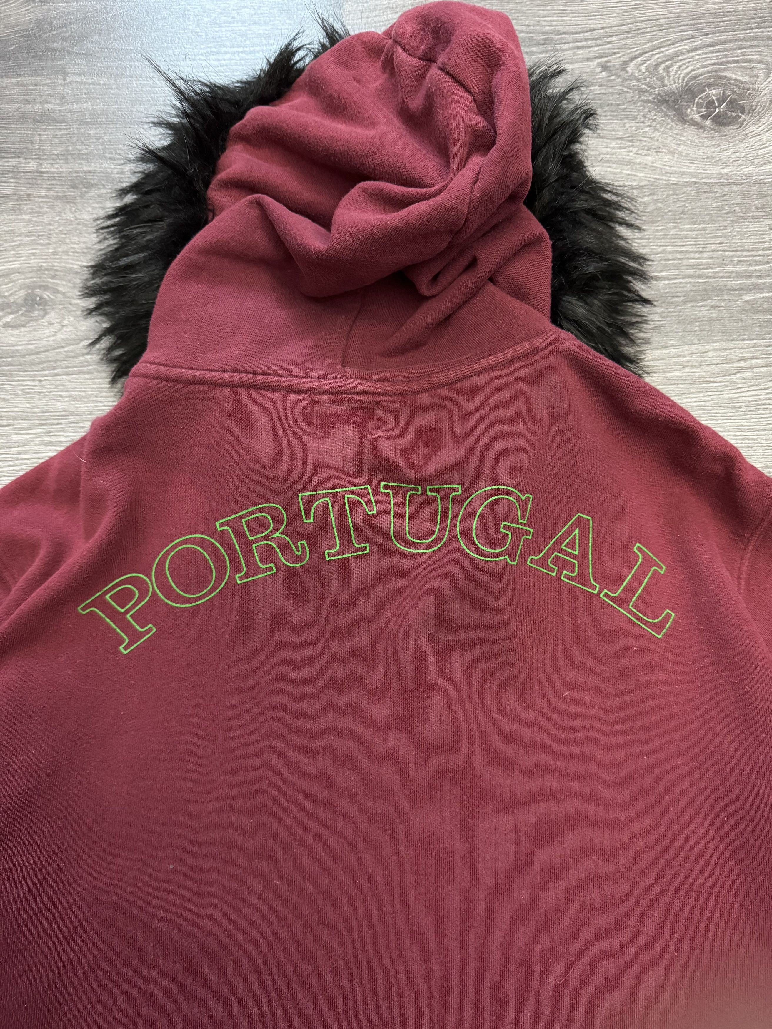Vintage Vintage Y2K Portugal National Team Zipper Fur hoodie Size US L / EU 52-54 / 3 - 4 Thumbnail