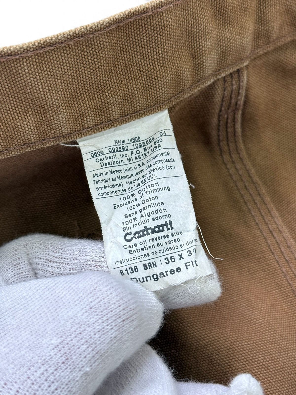 Carhartt Vintage Carhartt Double Knee Brown Baggy Pants Size US 34 / EU 50 - 12 Thumbnail