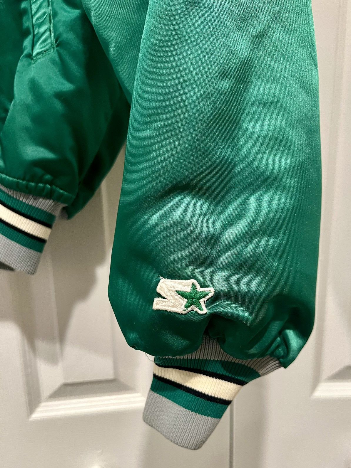 NFL × Vintage Vintage 80s Philadelphia Eagles Green Satin Bomber Jacket Size US XL / EU 56 / 4 - 5 Thumbnail