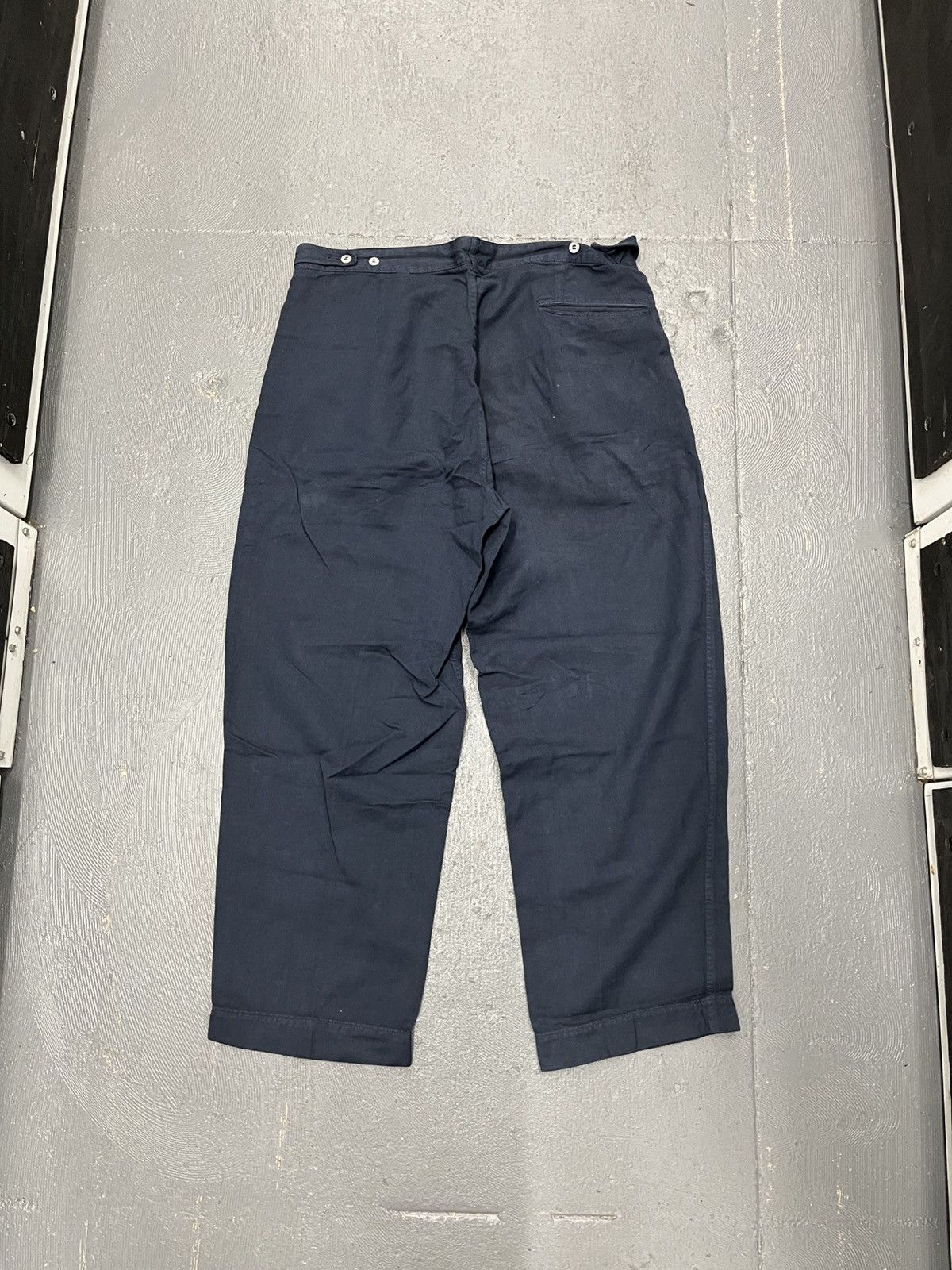 Other Vintage French Navy Pleated Trousers Size US 36 / EU 52 - 1 Thumbnail