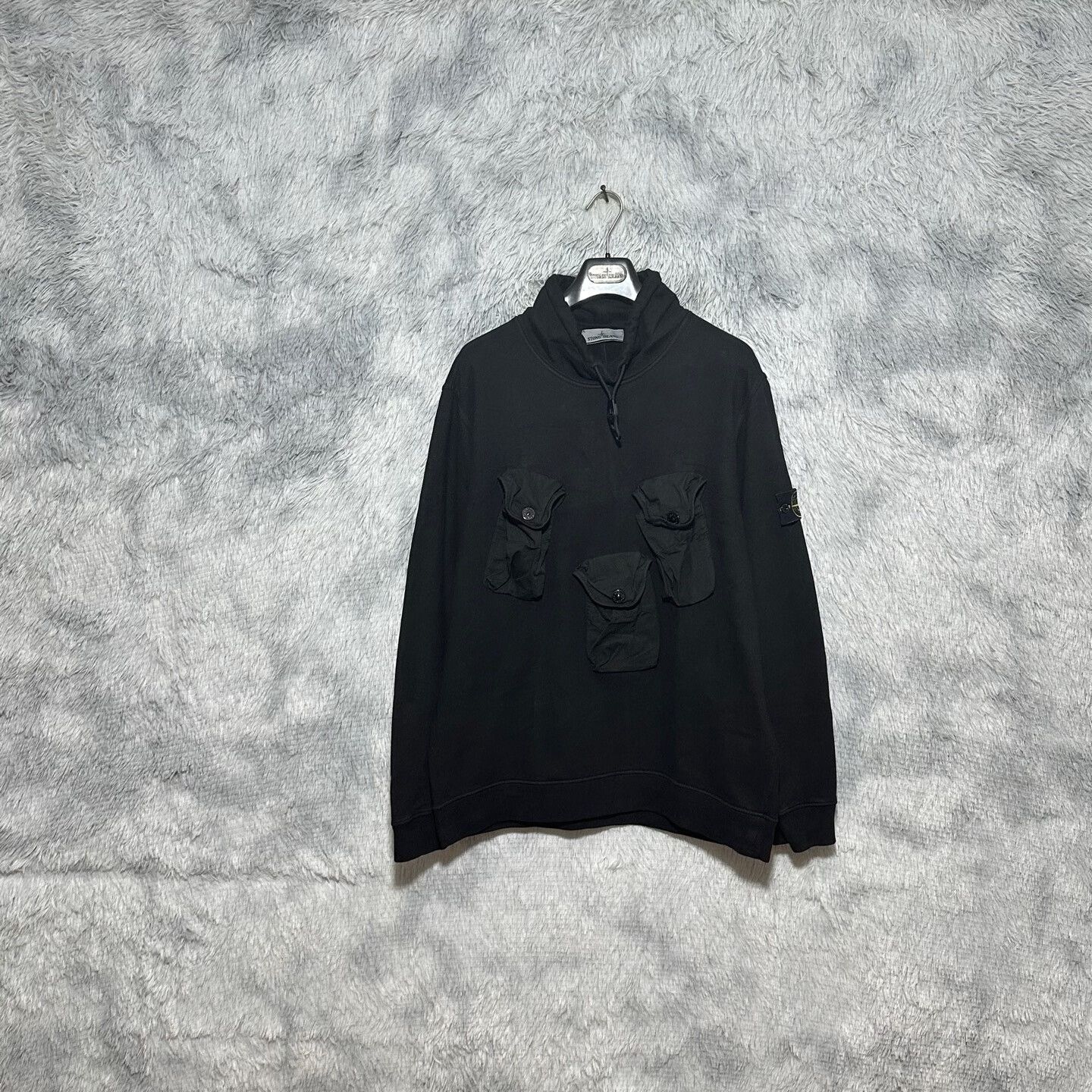 Stone Island stone island black utility collar sweatshirt XXL Size US XXL / EU 58 / 5 - 1 Thumbnail