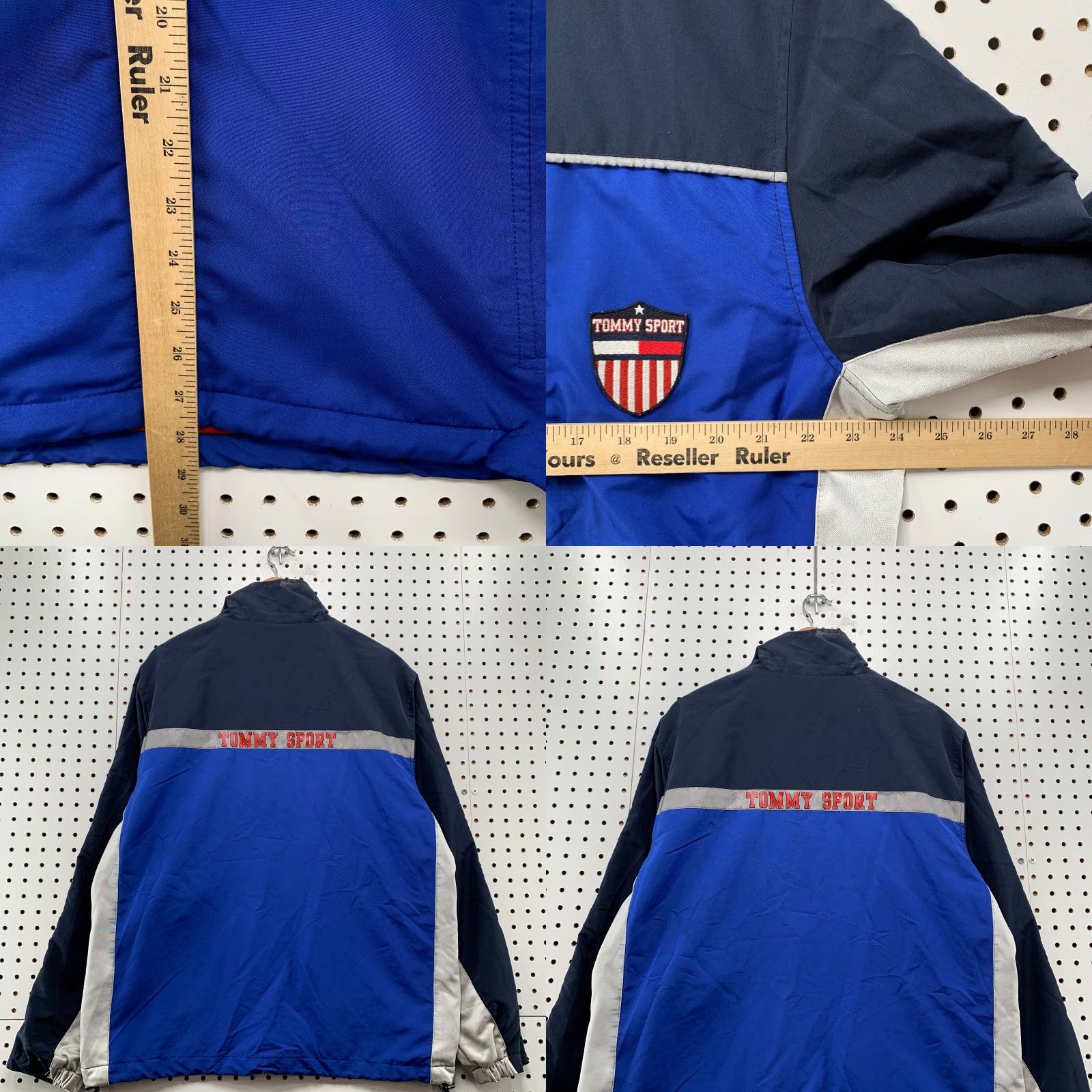 Tommy Hilfiger VINTAGE Tommy Hilfiger Windbreaker Jacket Mens M Blue Full Zip Sports Windbreaker 90s Tommy Hilfiger Full Zip Mens Blue Size US M / EU 48-50 / 2 - 8 Thumbnail