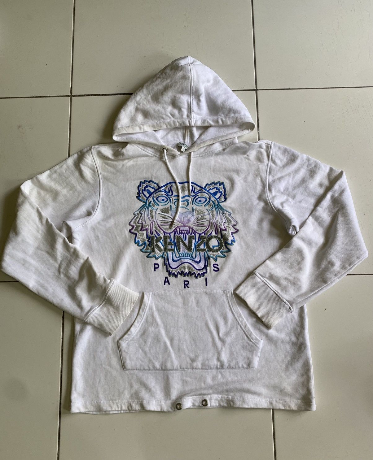 Composition by Kenzo × Kenzo Kenzo White Limited Edition Tiger Hoodie Size US L / EU 52-54 / 3 - 1 Thumbnail