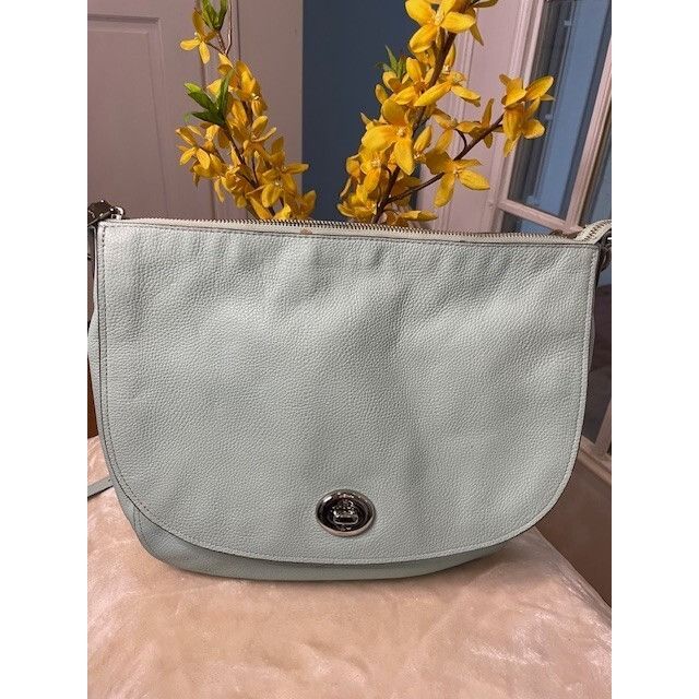 Authentic Vintage Coach Turn-Lock Nomad Hobo Shoulder Bag - in Blue, Women's