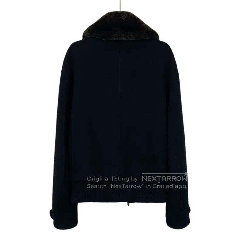 Hermes Hermes Black Wool Collar Zip-Up Jacket Coat Size US M / EU 48-50 / 2 - 2 Thumbnail
