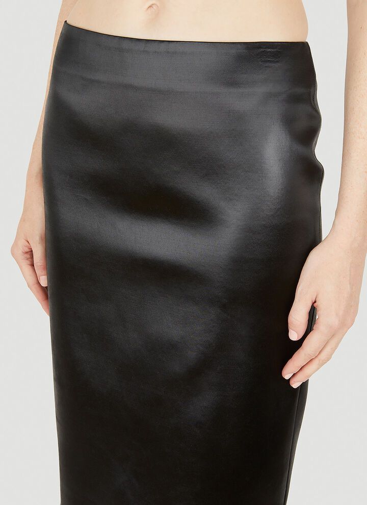 Saint Laurent Paris o1s1wg110924 Satin Pencil Skirt in Black Size 25" / US 0 / IT 36 - 5 Thumbnail