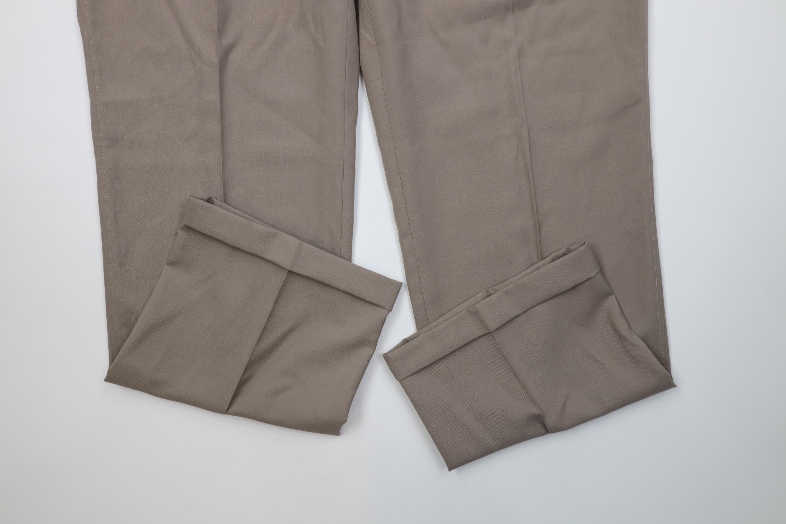 Lands' End Vintage 90s Lands End Knit Wide Leg Chino Pants Beige USA Size US 42 / EU 58 - 5 Thumbnail