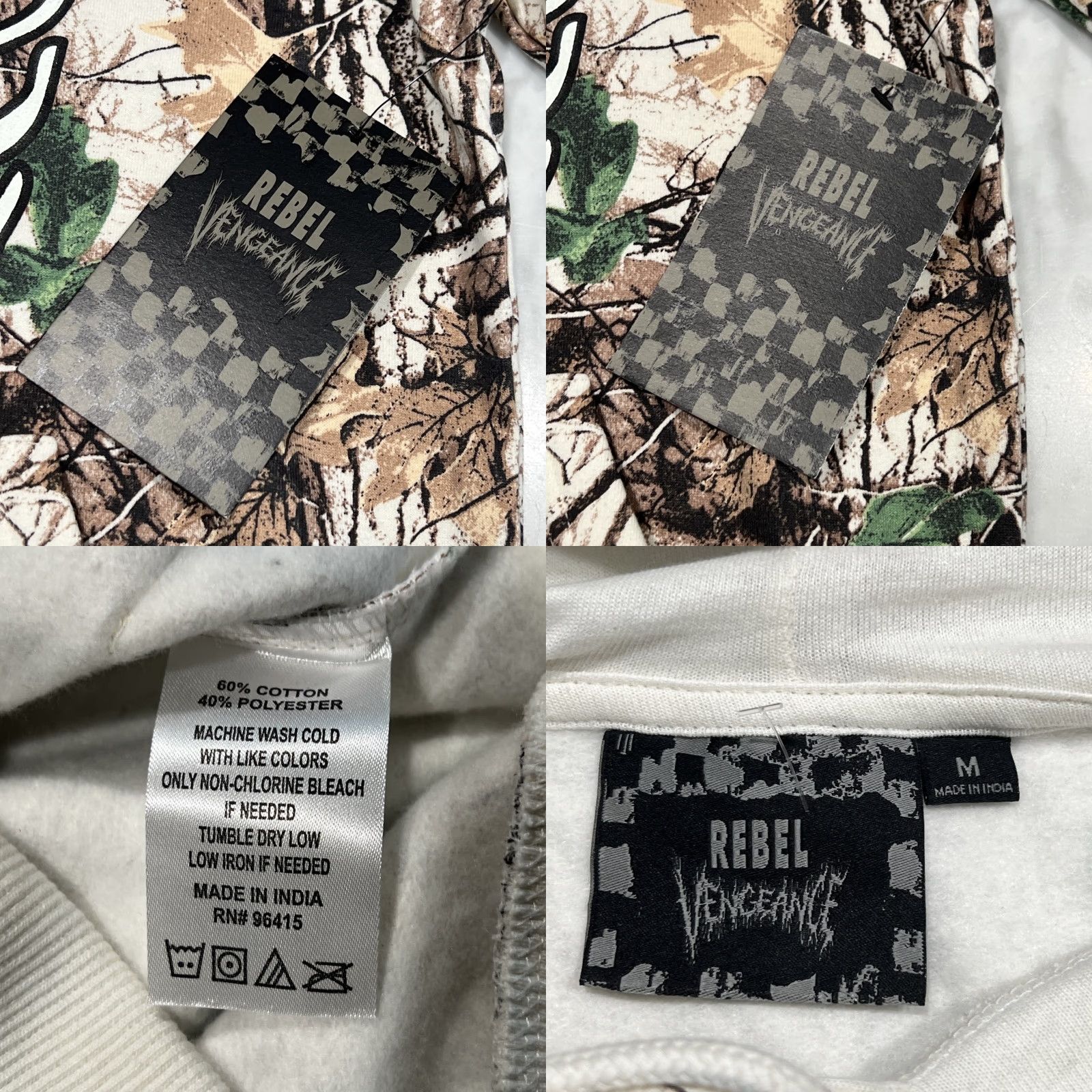 Vintage Rebel Vengeance Hoodie Sweatshirt Men Medium Camo Skeleton Pocket NWT Size US M / EU 48-50 / 2 - 9 Thumbnail