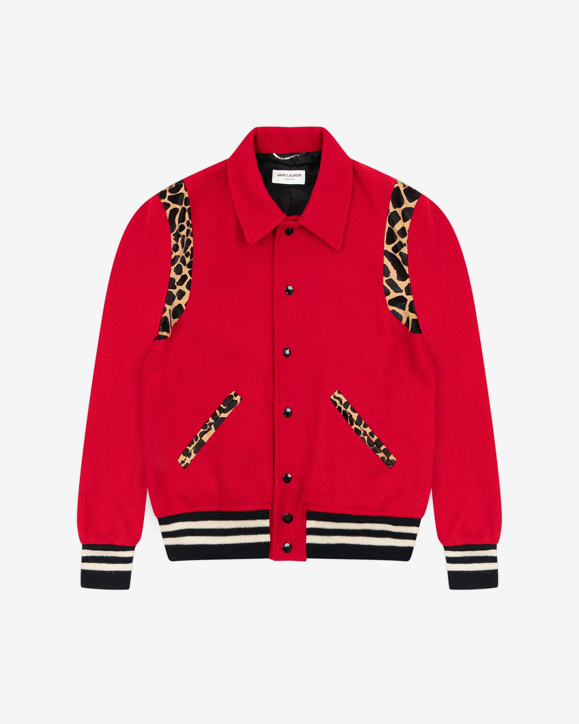 SAINT LAURENT 赤 テディジャケット 46 サテンレッドテディジャケット - サンローラン - メンズ | WE IN STYLE