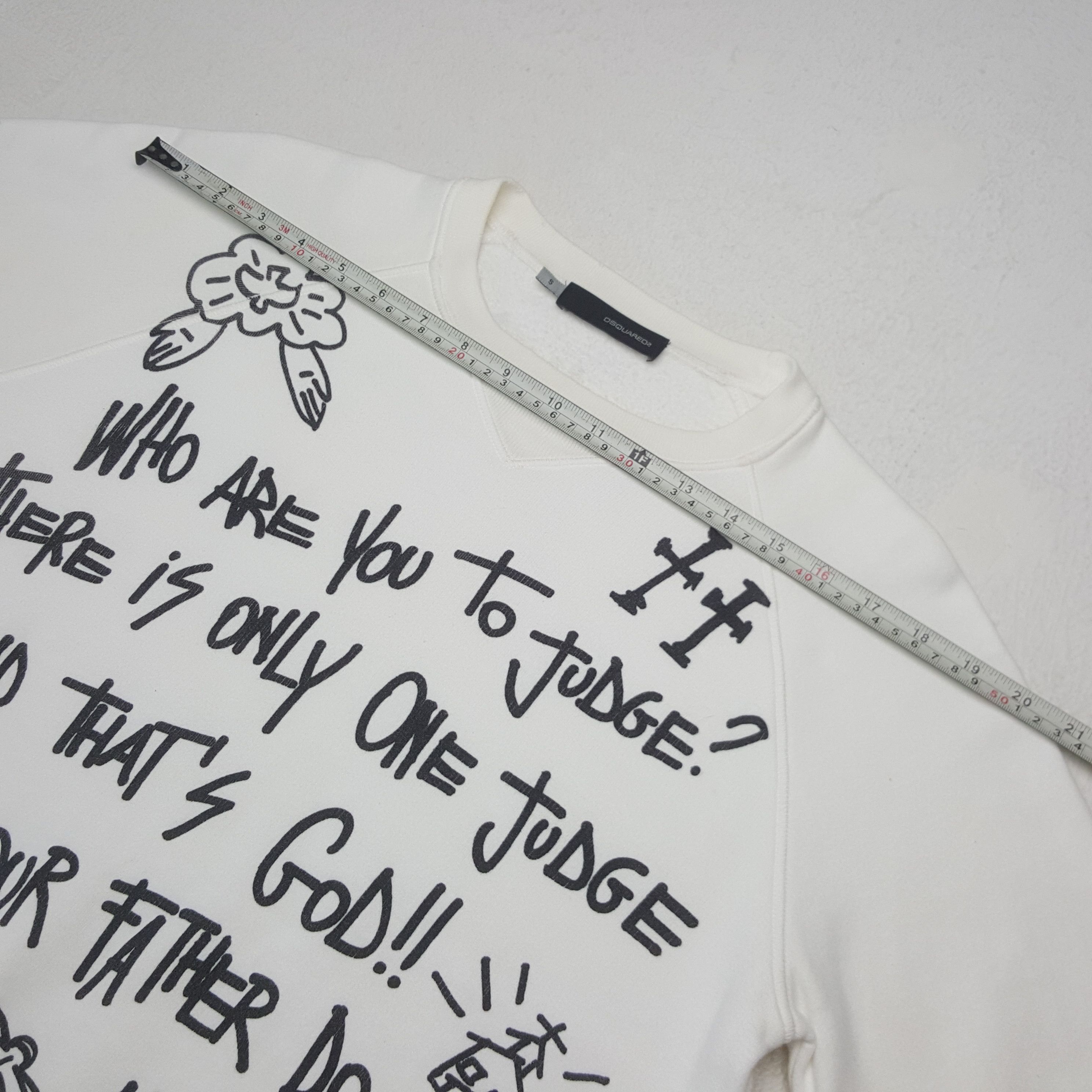 Dsquared2 Vintage Dsquared2 Sunday Bests Quotes Art Sweatshirt C283N23 Size US S / EU 44-46 / 1 - 6 Thumbnail